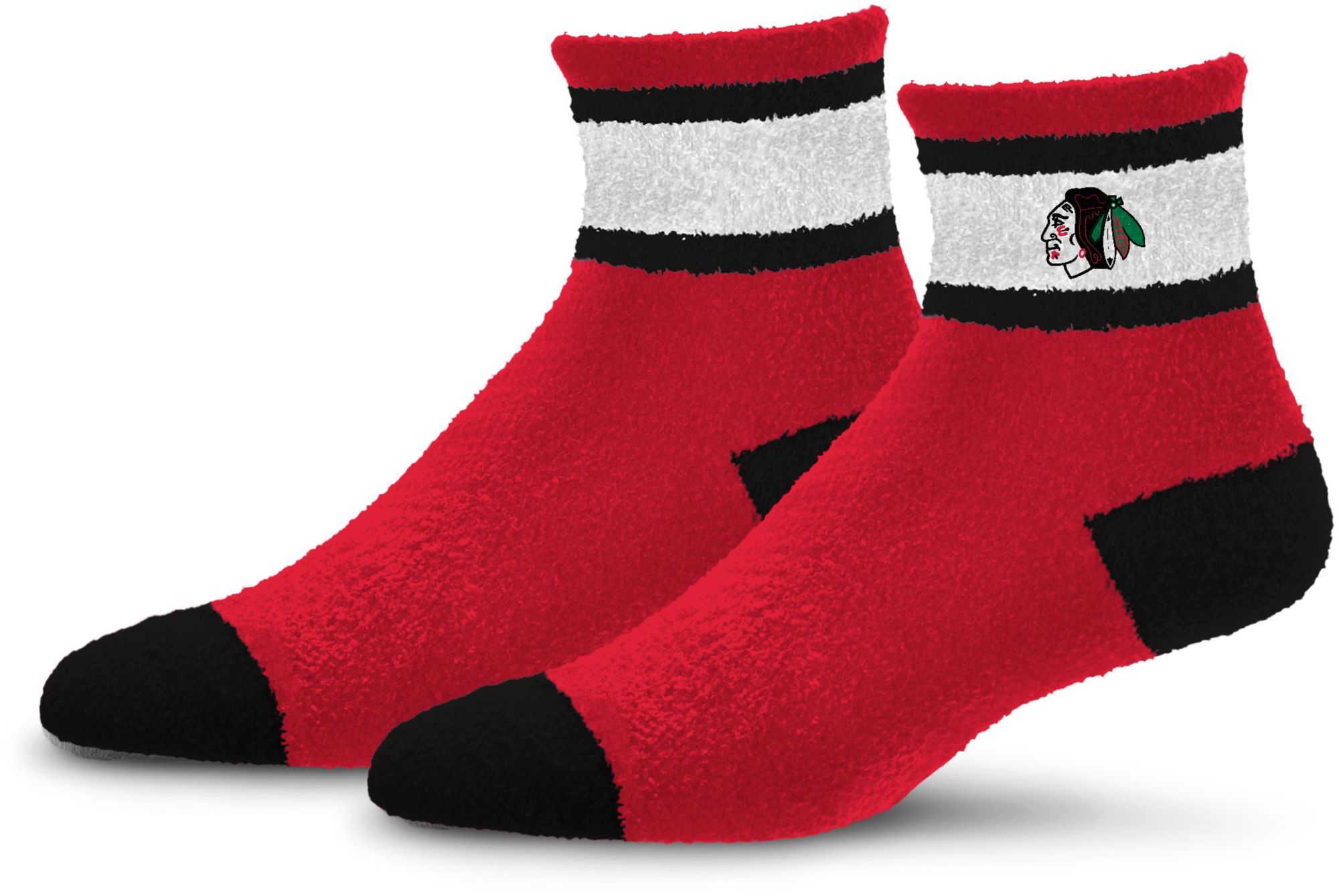 For Bare Feet Chicago Blackhawks Stripe Cozy Socks
