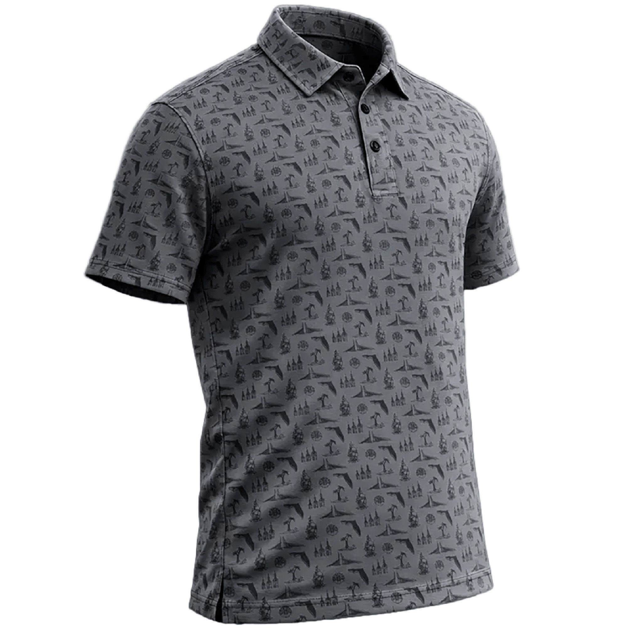For the Bay Clothing Co. Men's Tampa Bay Gray Sails Polo