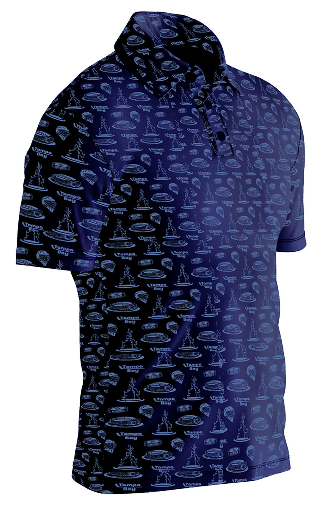 For the Bay Clothing Co. Men's Tampa Bay Blue Hockey Polo