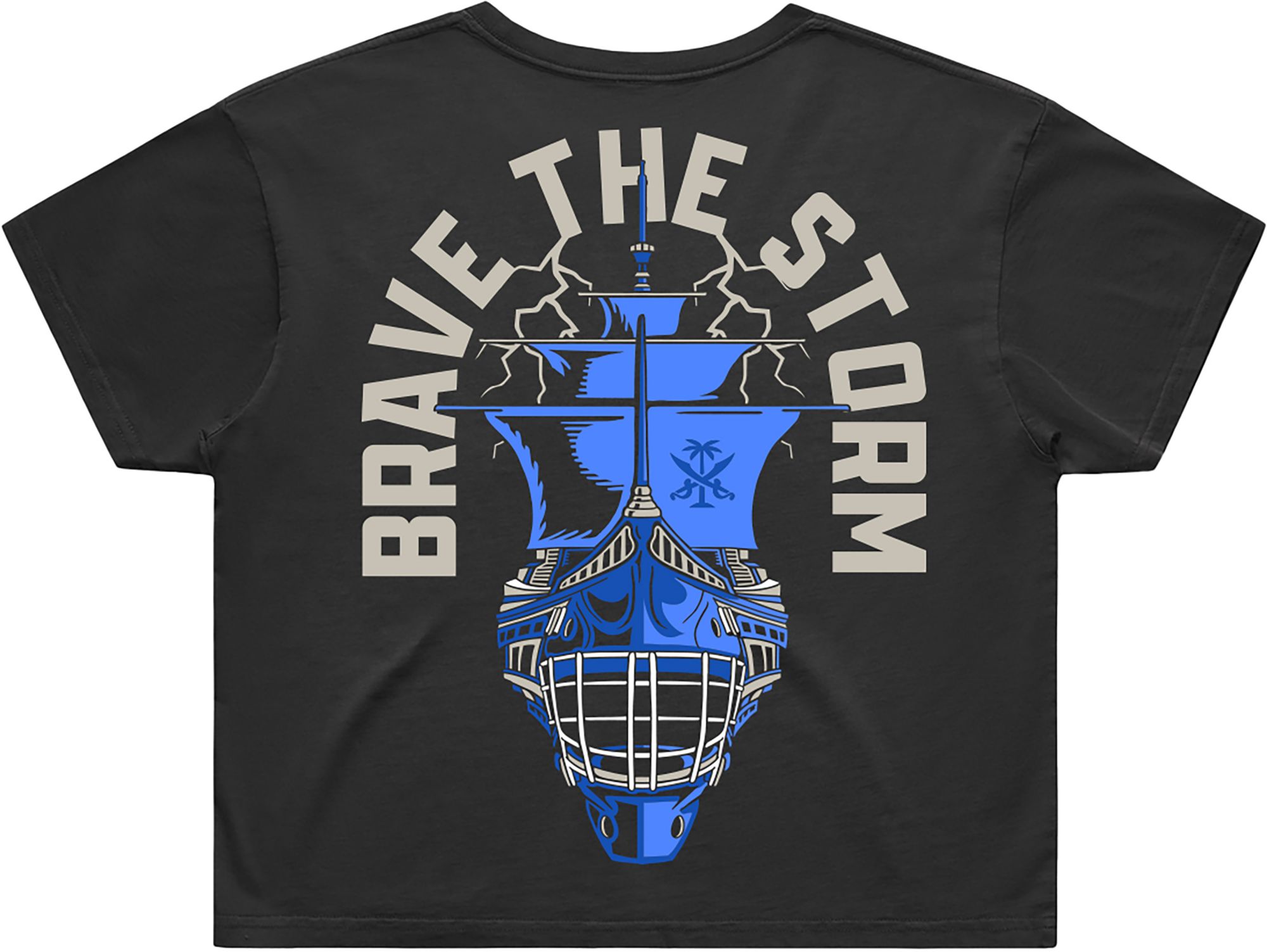 For the Bay Clothing Co. Women's Tampa Bay Black Brave Cropped T-Shirt