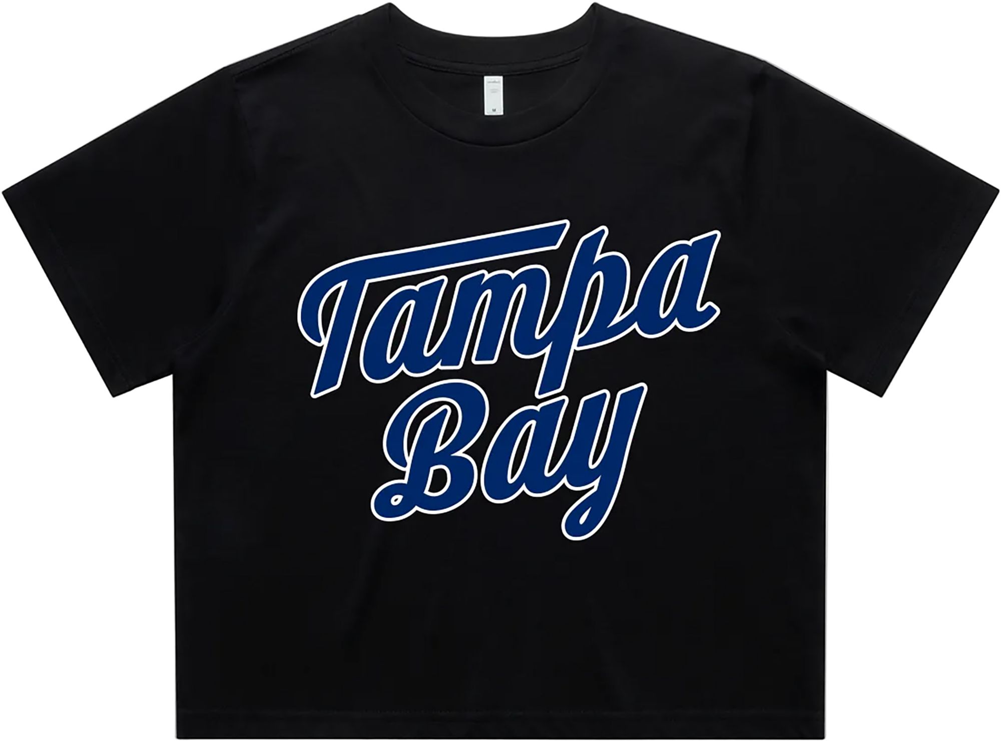 For the Bay Clothing Co. Women's Tampa Bay Black Hat Trick Cropped T-Shirt