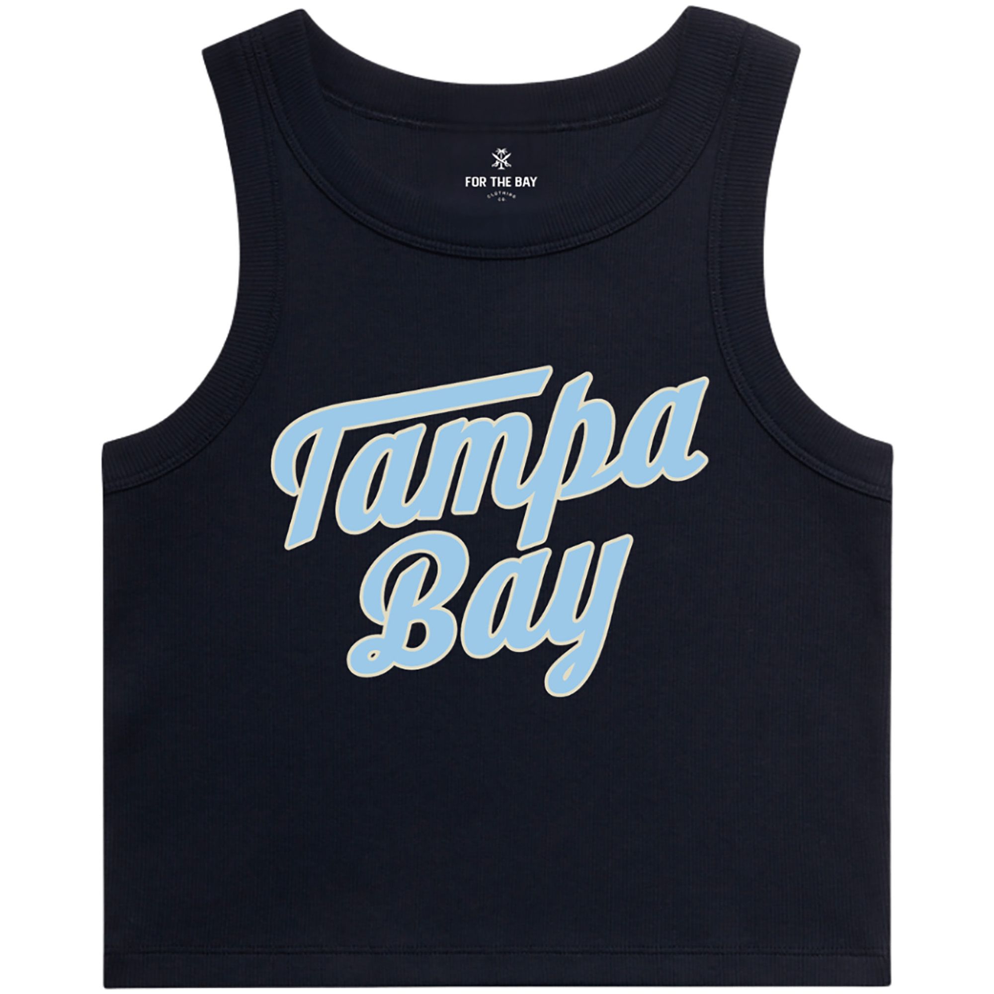 For the Bay Clothing Co. Women's Tampa Bay Navy Double Play Tank