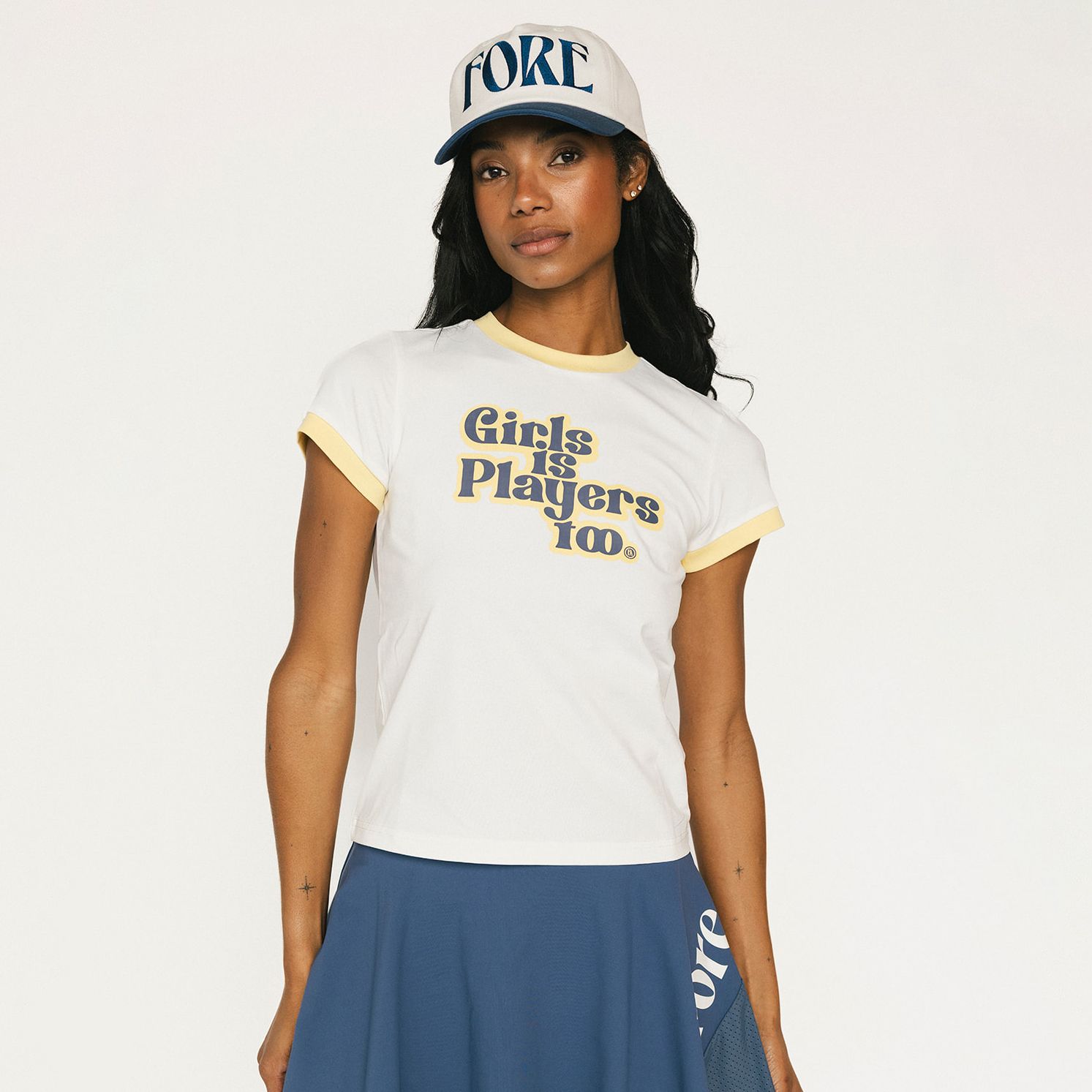 Fore All Women's Ringer Golf T-Shirt