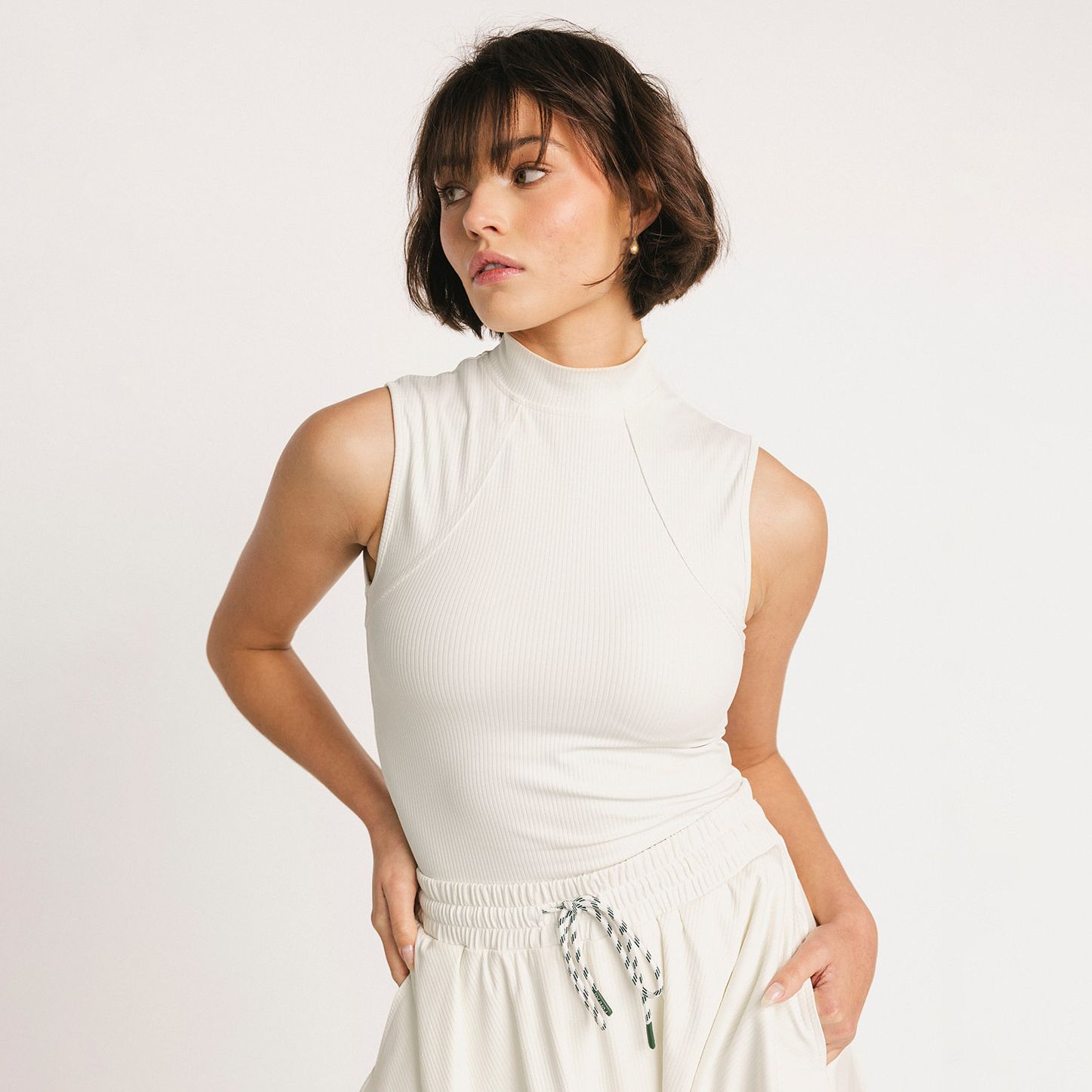 Fore All Women's Riptide Mock Neck Sleeveless Golf Shirt