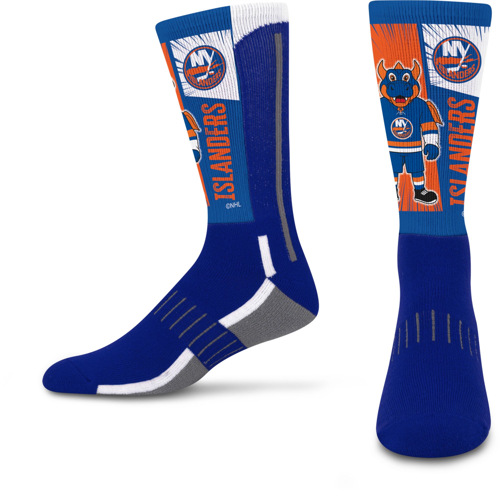 For Bare Feet Youth New York Islanders Deuce Mascot Socks