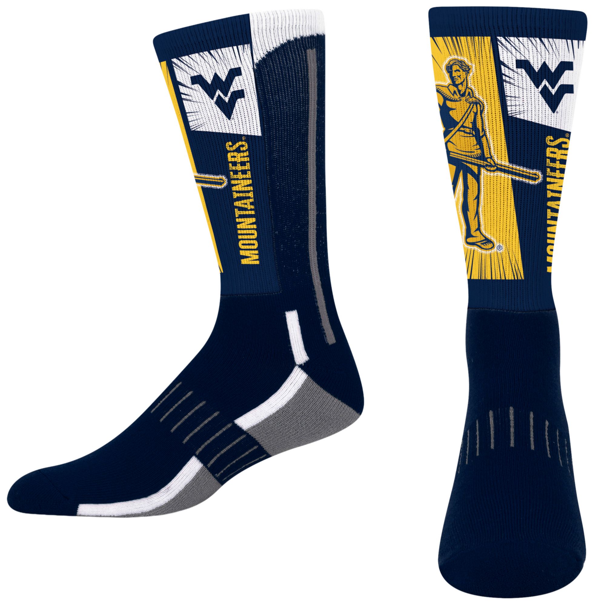 For Bare Feet Youth West Virginia Mountaineers Mascot Socks