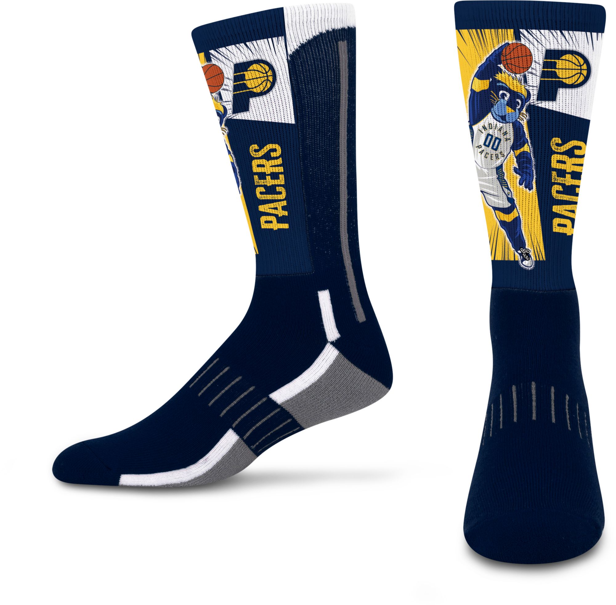 For Bare Feet Youth Indiana Pacers Deuce Mascot Socks