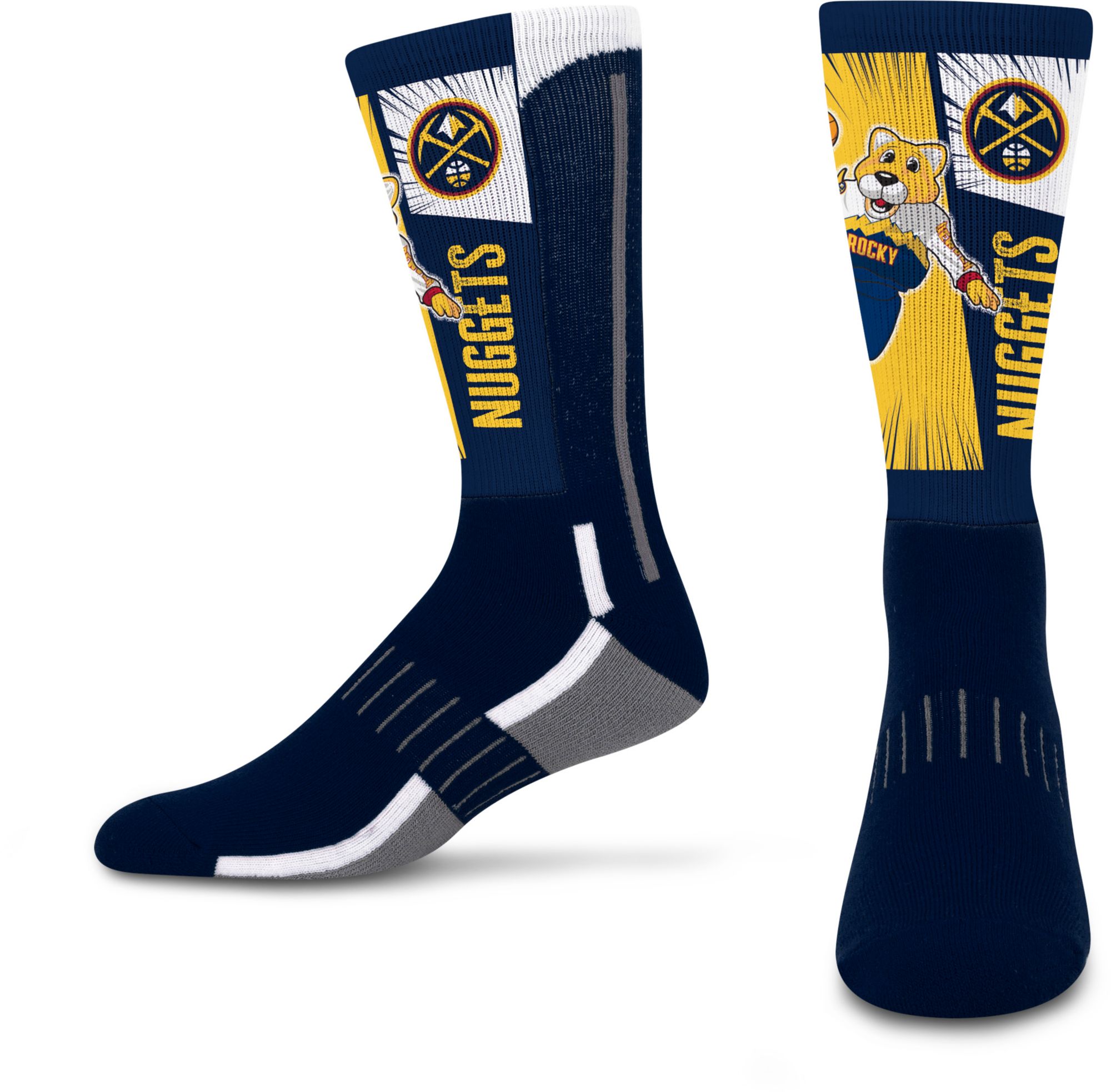 For Bare Feet Youth Denver Nuggets Deuce Mascot Socks