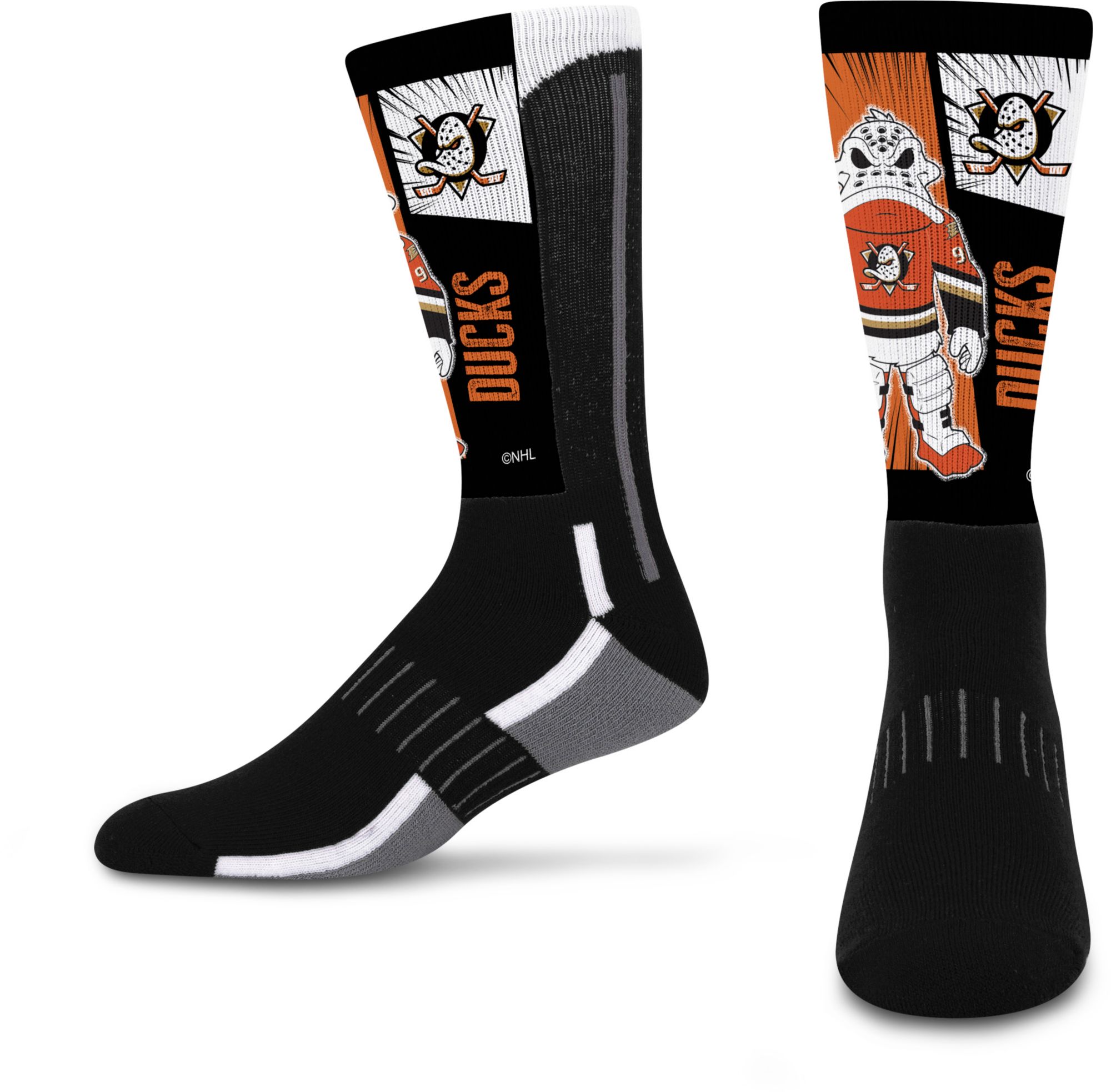 For Bare Feet Youth Anaheim Ducks Mascot Deuce Crew Socks