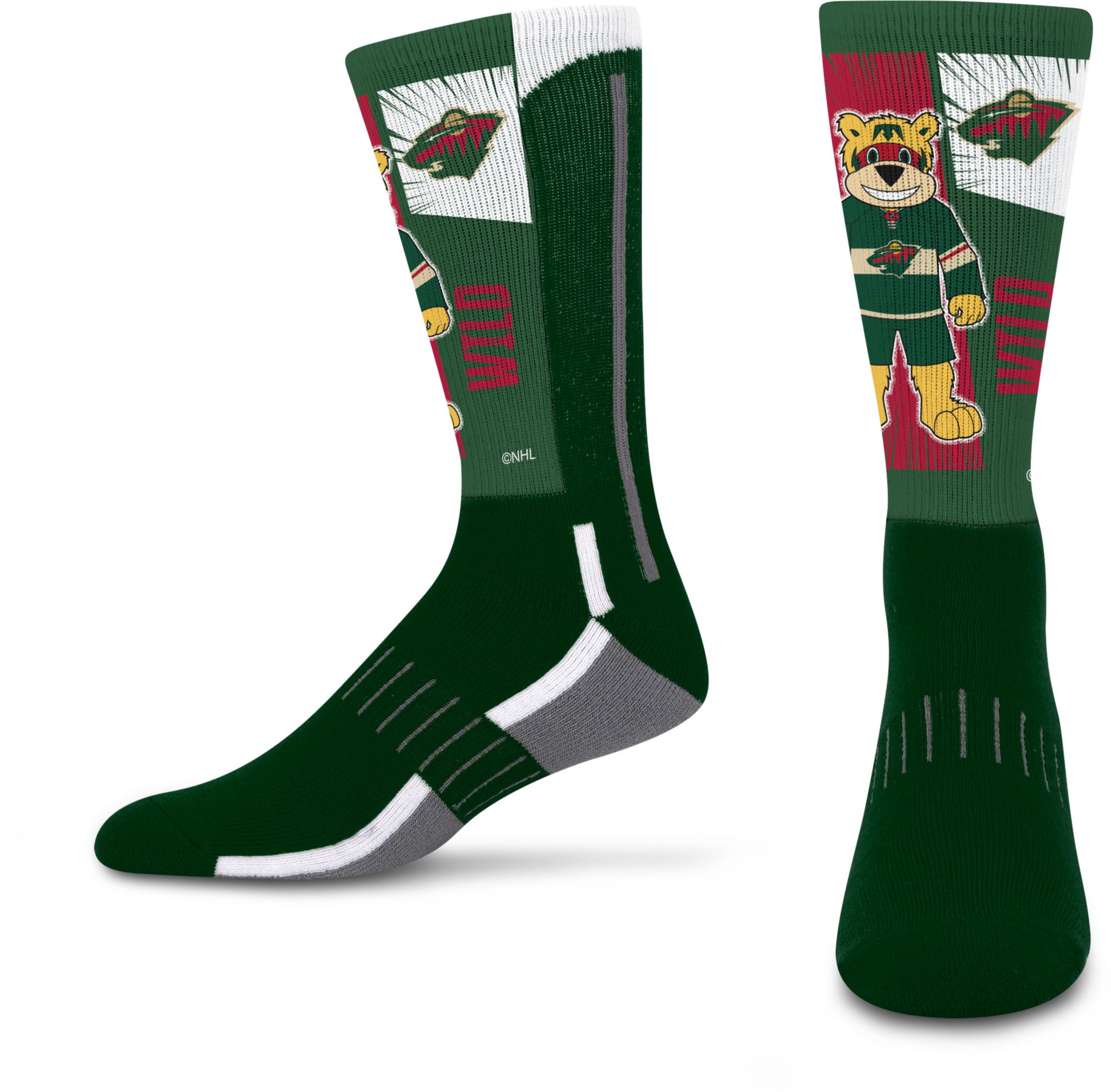 For Bare Feet Youth Minnesota Wild Deuce Mascot Socks