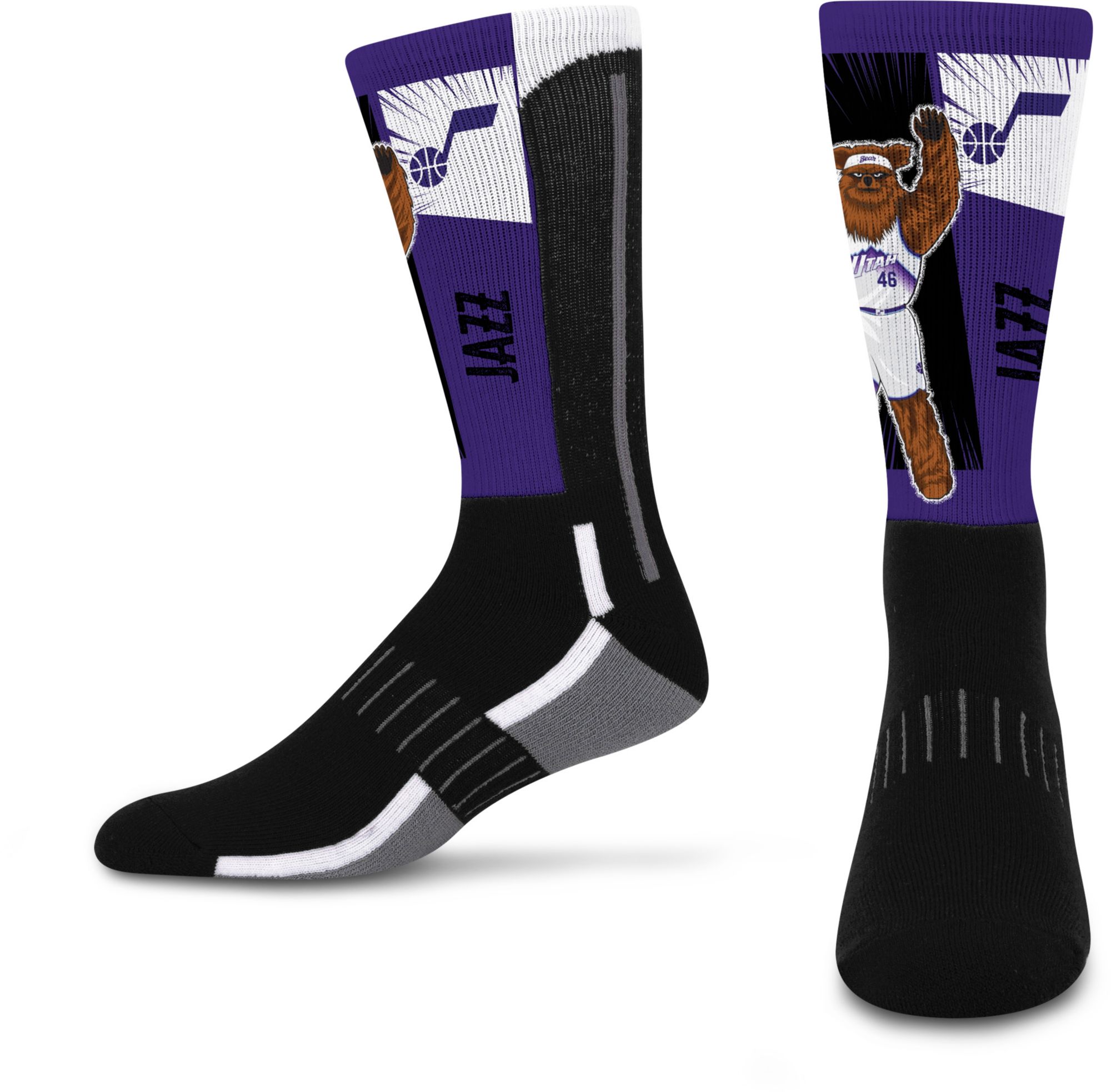 For Bare Feet Youth Utah Jazz Mascot Deuce Crew Socks