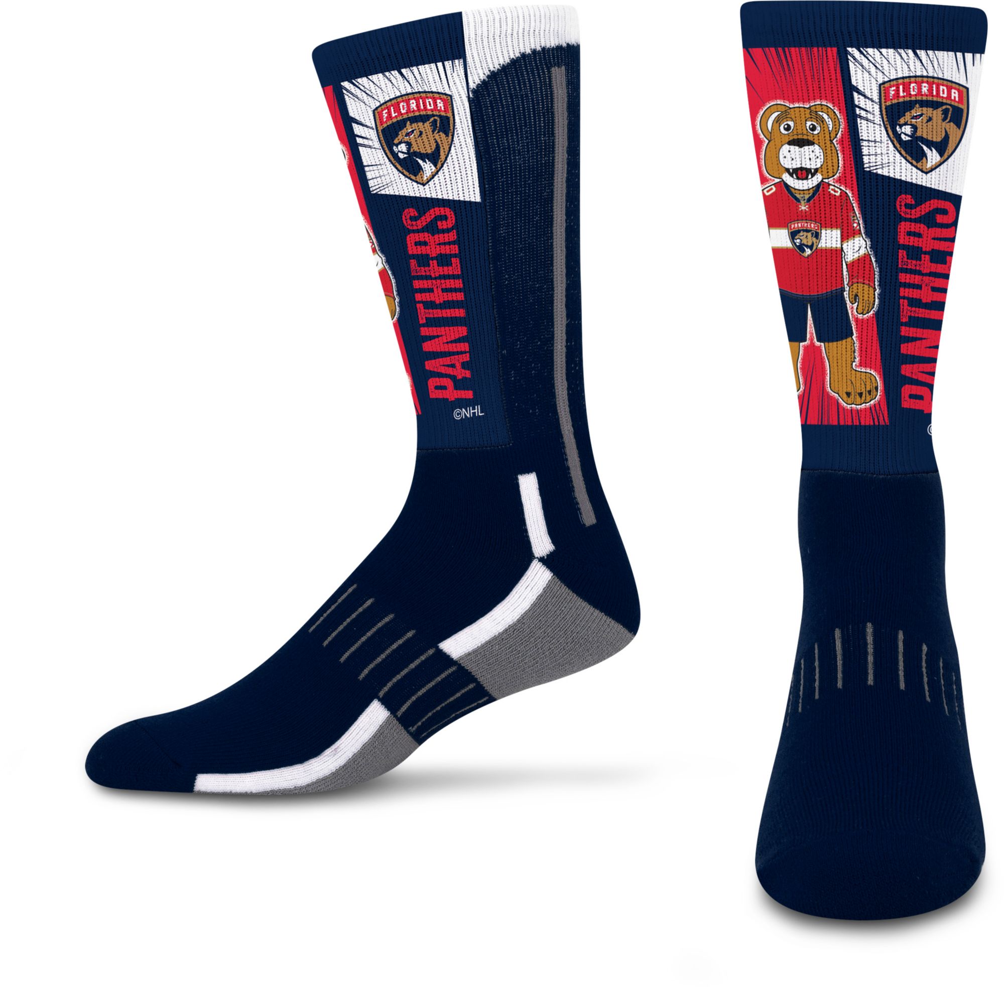 For Bare Feet Youth Florida Panthers Deuce Mascot Socks