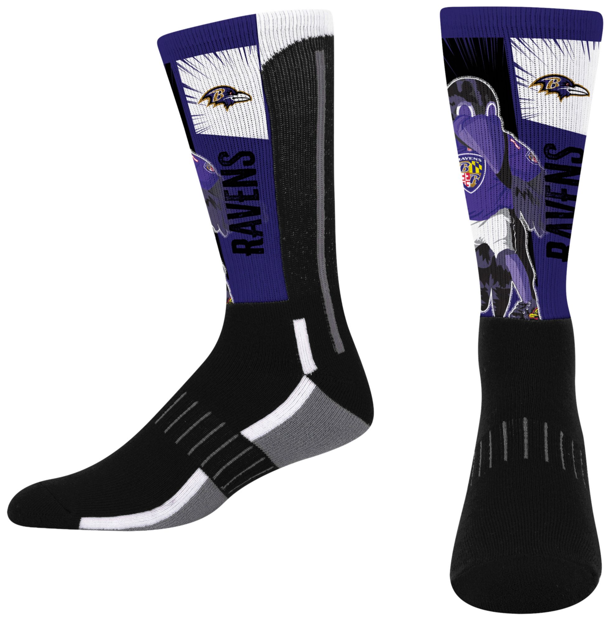 For Bare Feet Youth Baltimore Ravens Mascot Socks