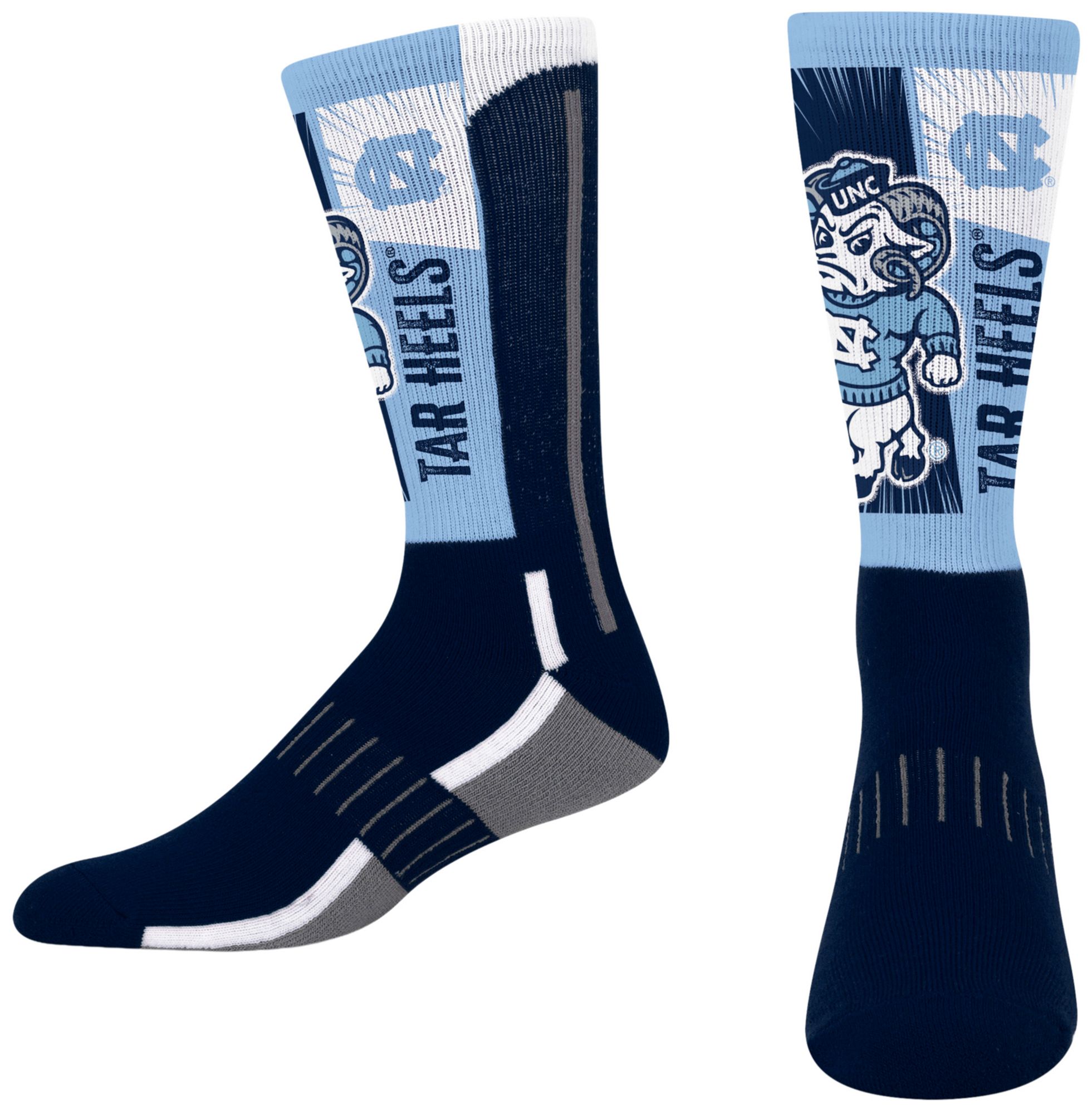 For Bare Feet Youth North Carolina Tar Heels Mascot Socks