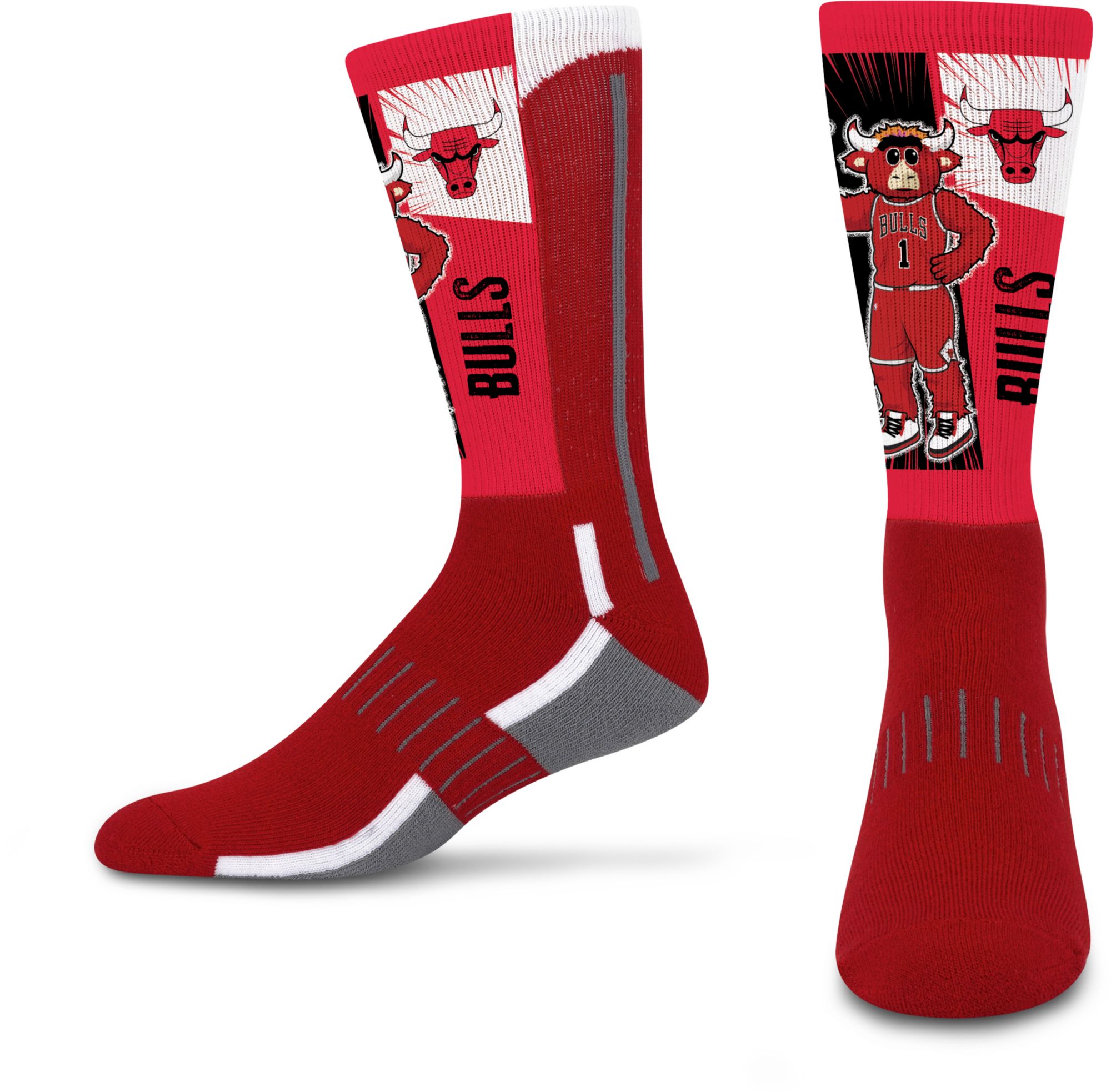 For Bare Feet Youth Chicago Bulls Deuce Mascot Socks