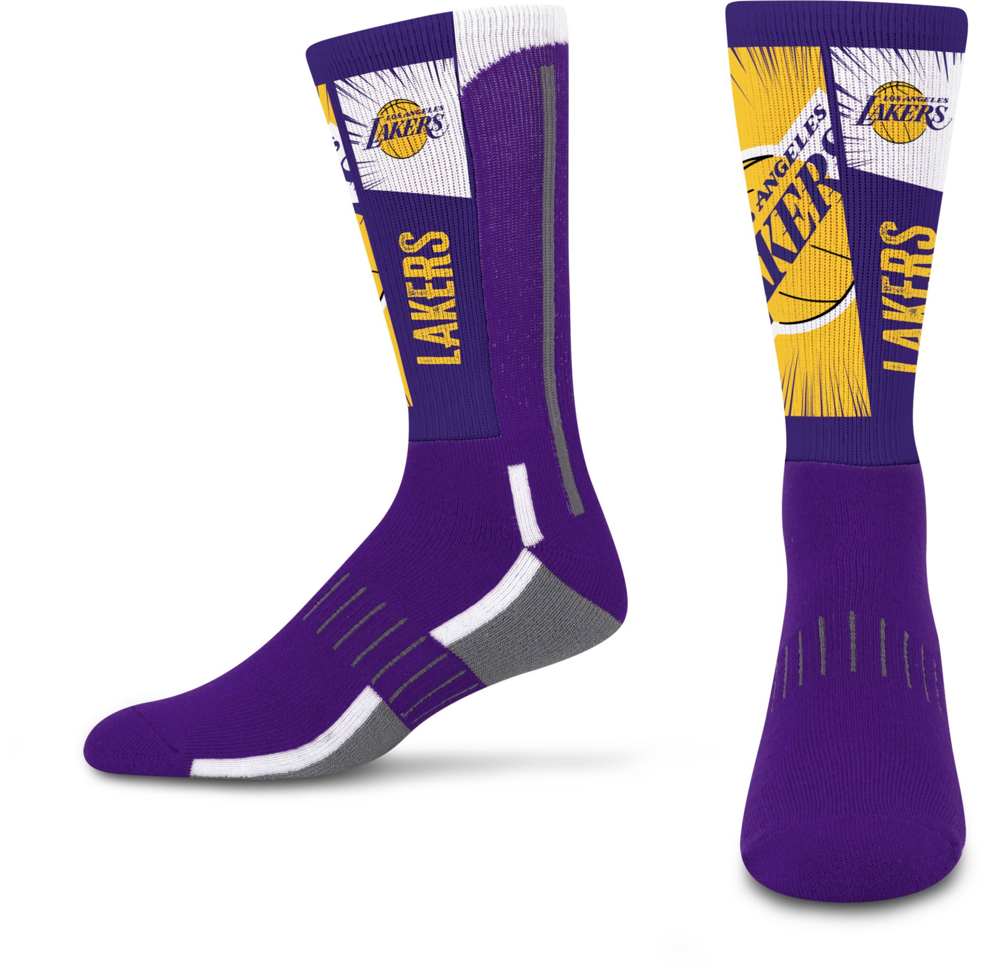 For Bare Feet Youth Los Angeles Lakers Deuce Mascot Socks