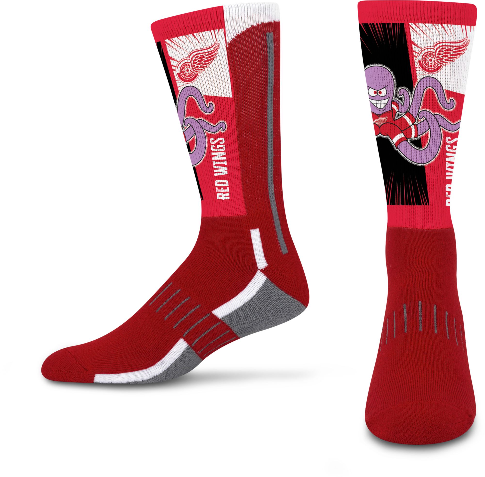 For Bare Feet Youth Detroit Red Wings Deuce Mascot Socks