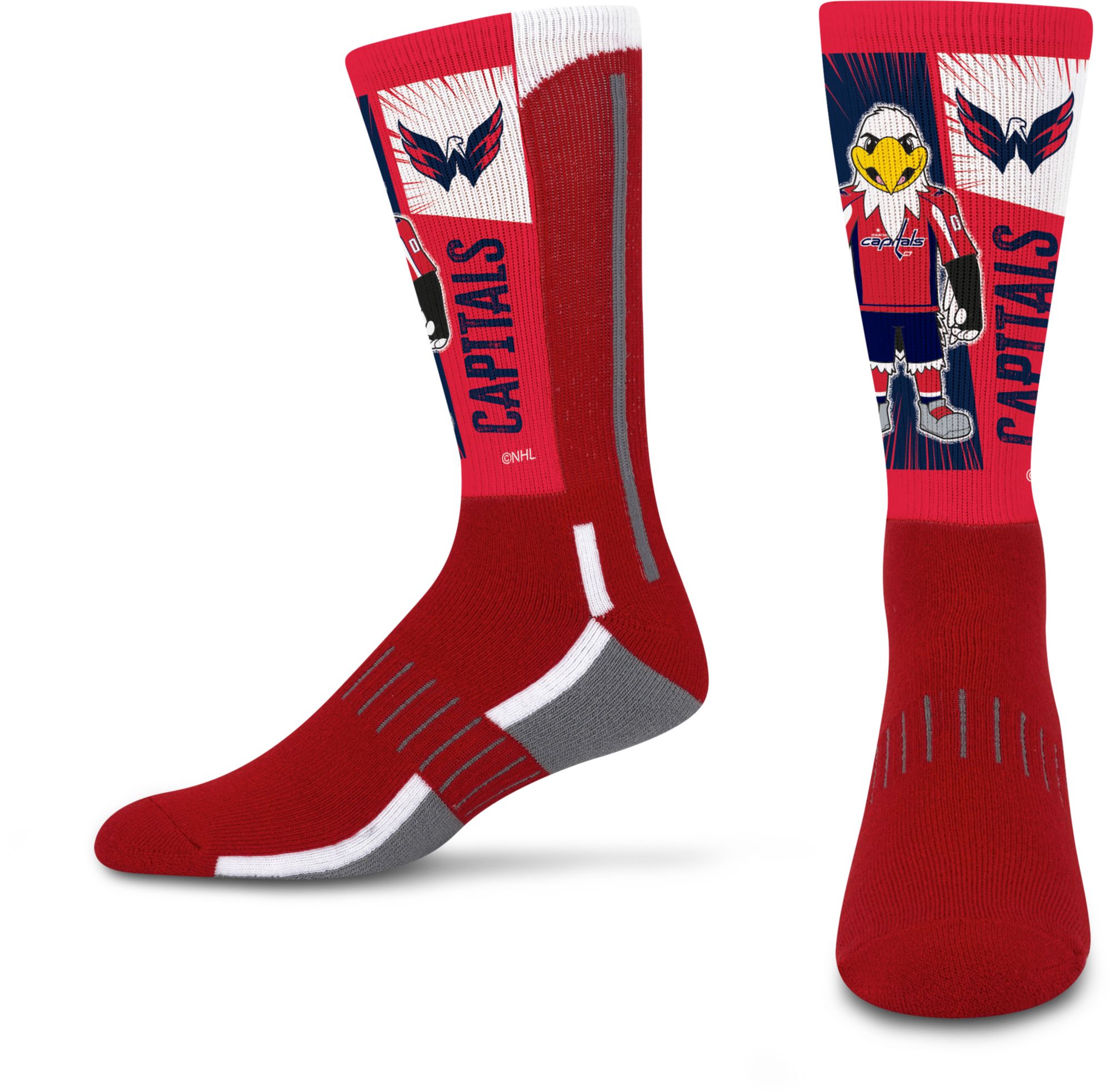For Bare Feet Youth Washington Capitals Deuce Mascot Socks