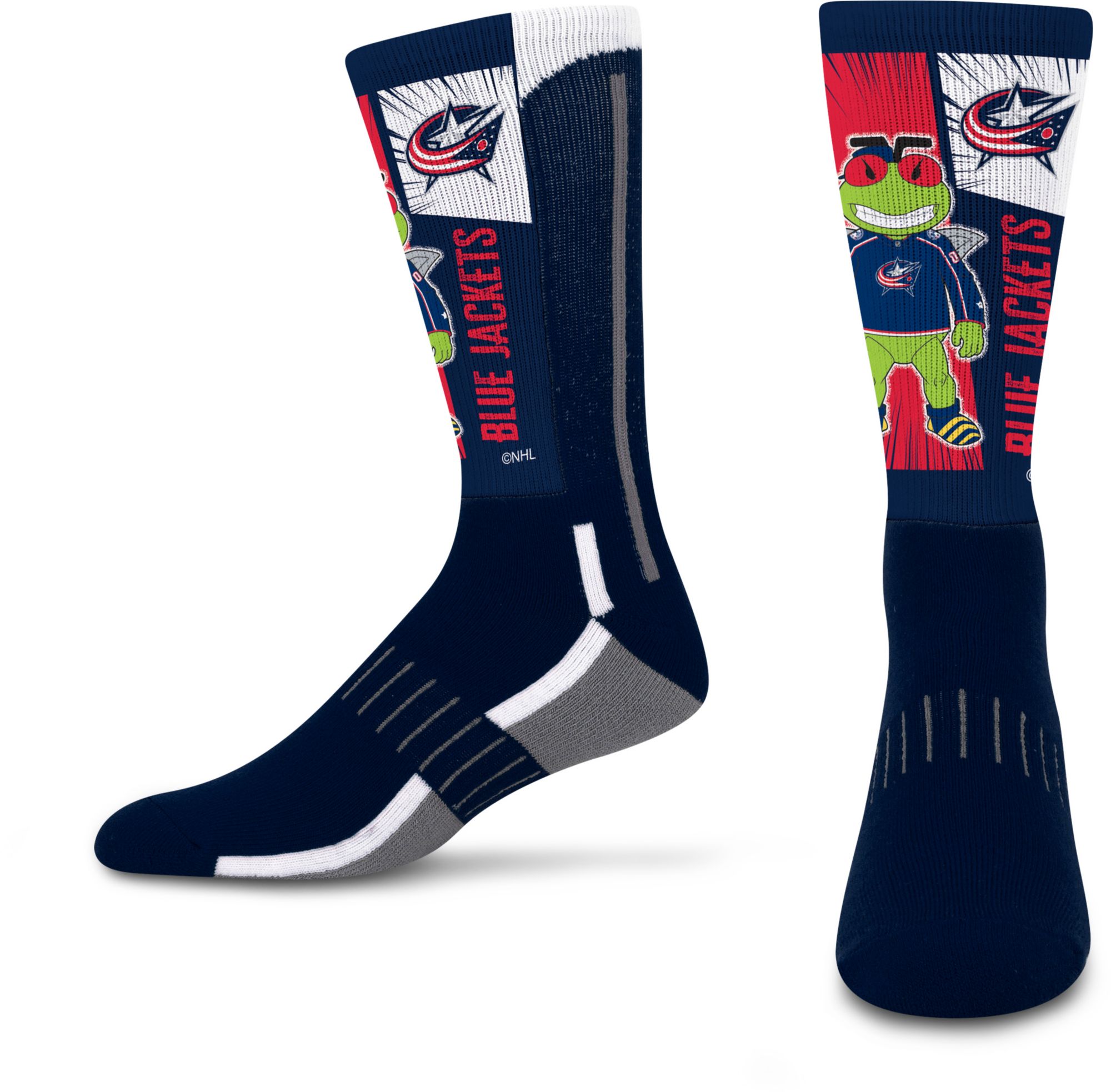 For Bare Feet Youth Columbus Blue Jackets Deuce Mascot Socks