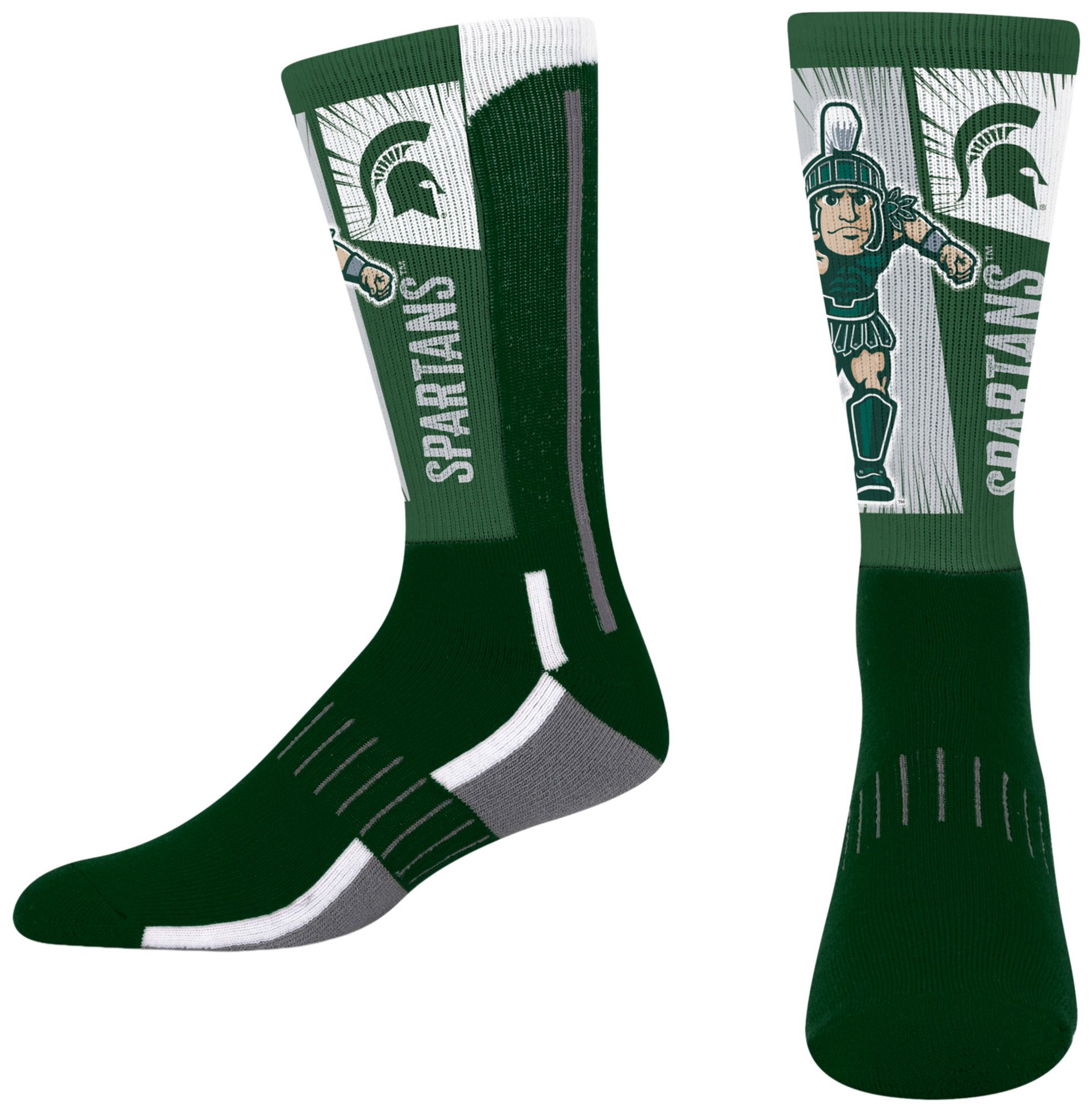 For Bare Feet Youth Michigan State Spartans Mascot Socks