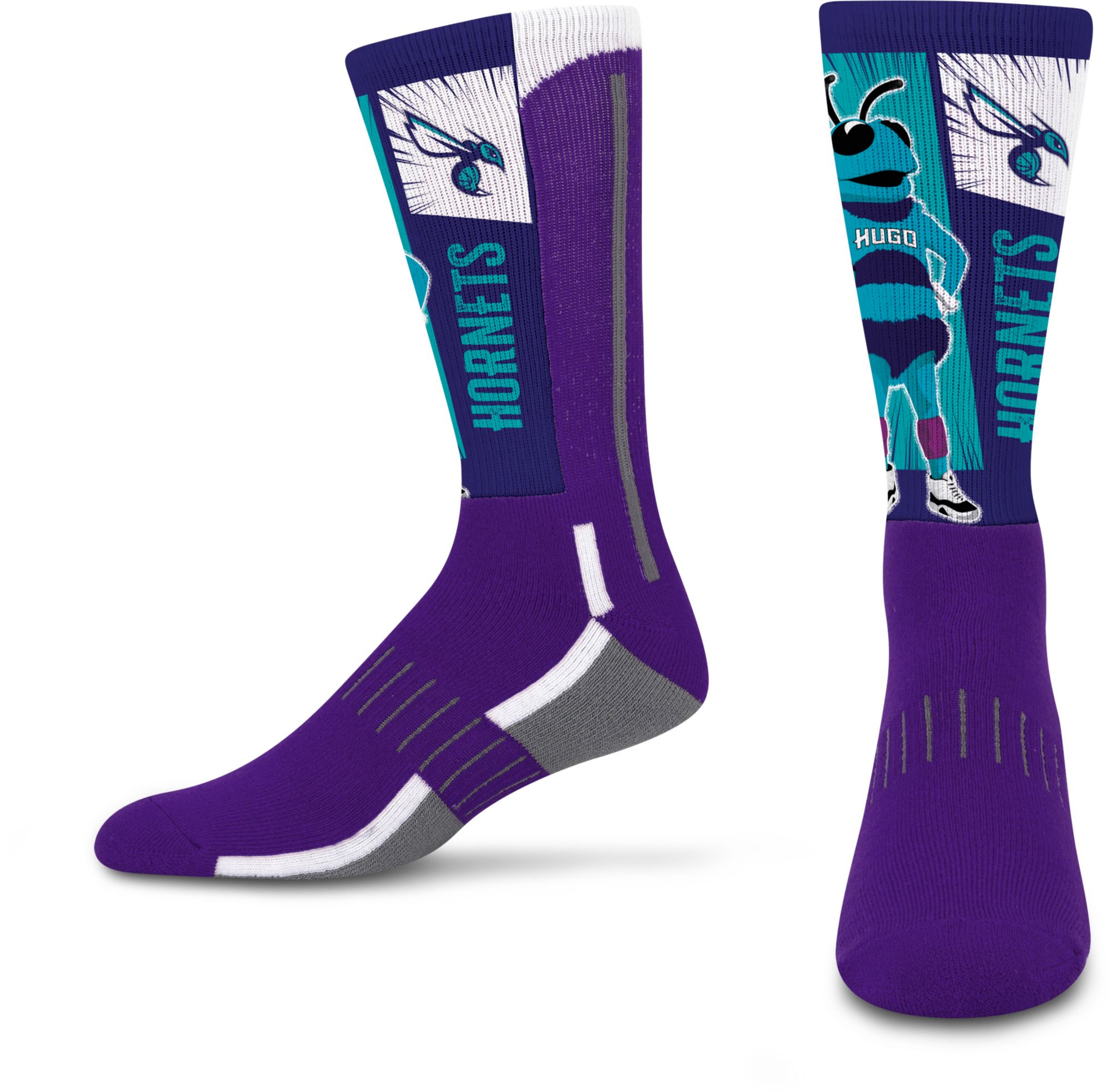 For Bare Feet Youth Charlotte Hornets Deuce Mascot Socks