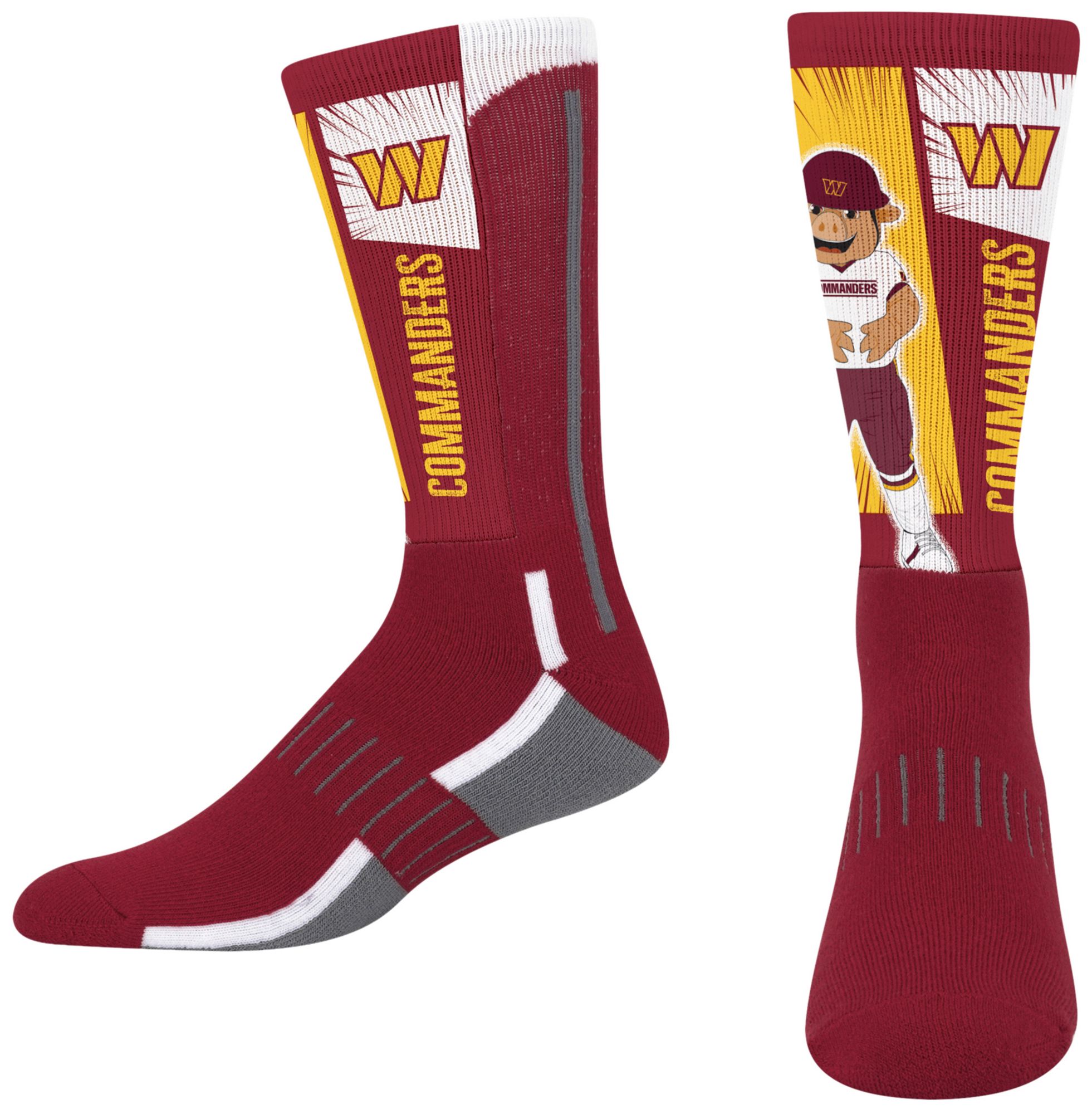 For Bare Feet Youth Washington Commanders Mascot Socks