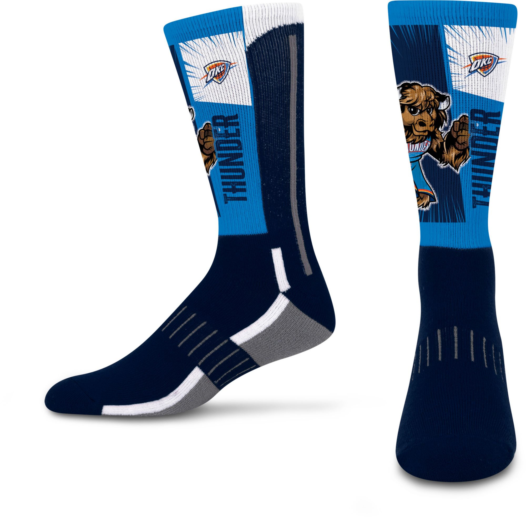 For Bare Feet Youth Oklahoma City Thunder Deuce Mascot Socks