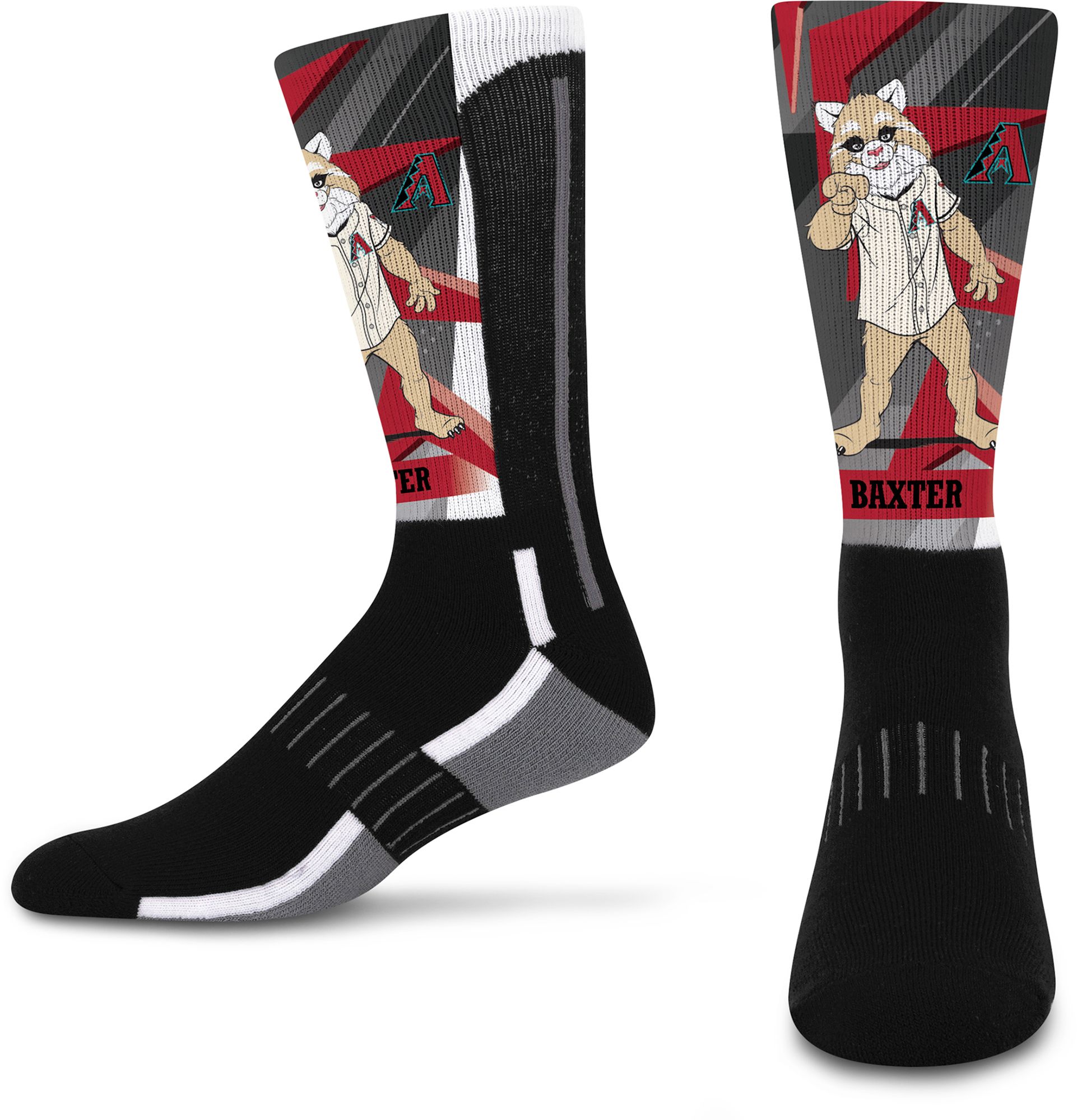 For Bare Feet Youth Arizona Diamondbacks Mascot Retro Vibes Crew Socks