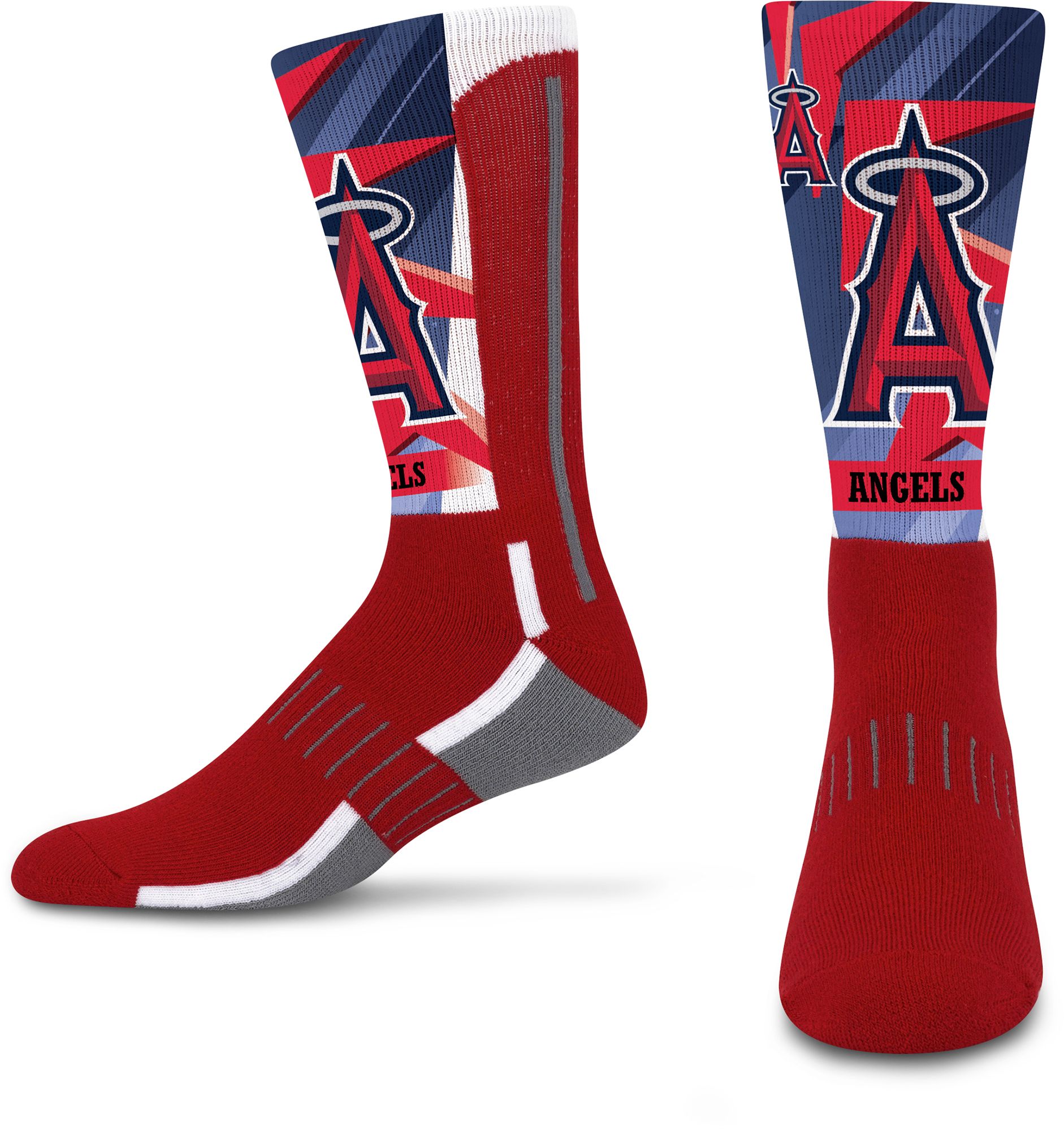 For Bare Feet Youth Los Angeles Angels Mascot Retro Vibes Crew Socks