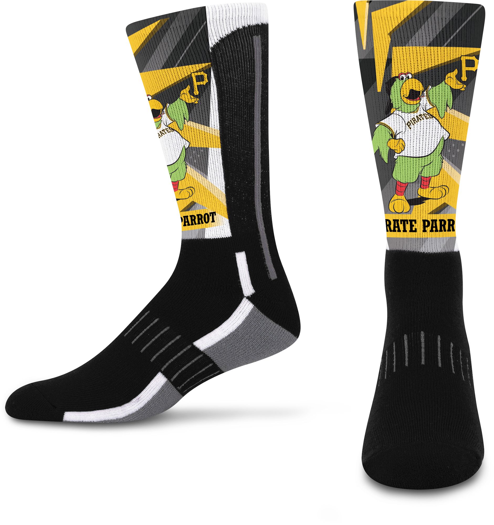 For Bare Feet Youth Pittsburgh Pirates Multi Mascot Retro Vibes Crew Sock
