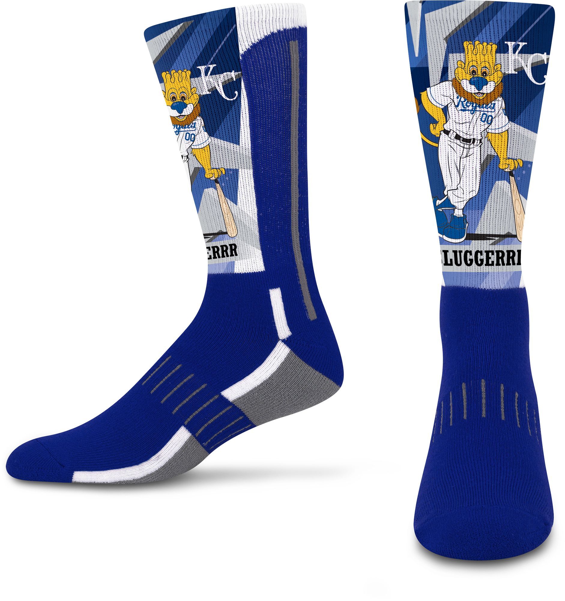 For Bare Feet Youth Kansas City Royals Mascot Retro Vibes Crew Socks