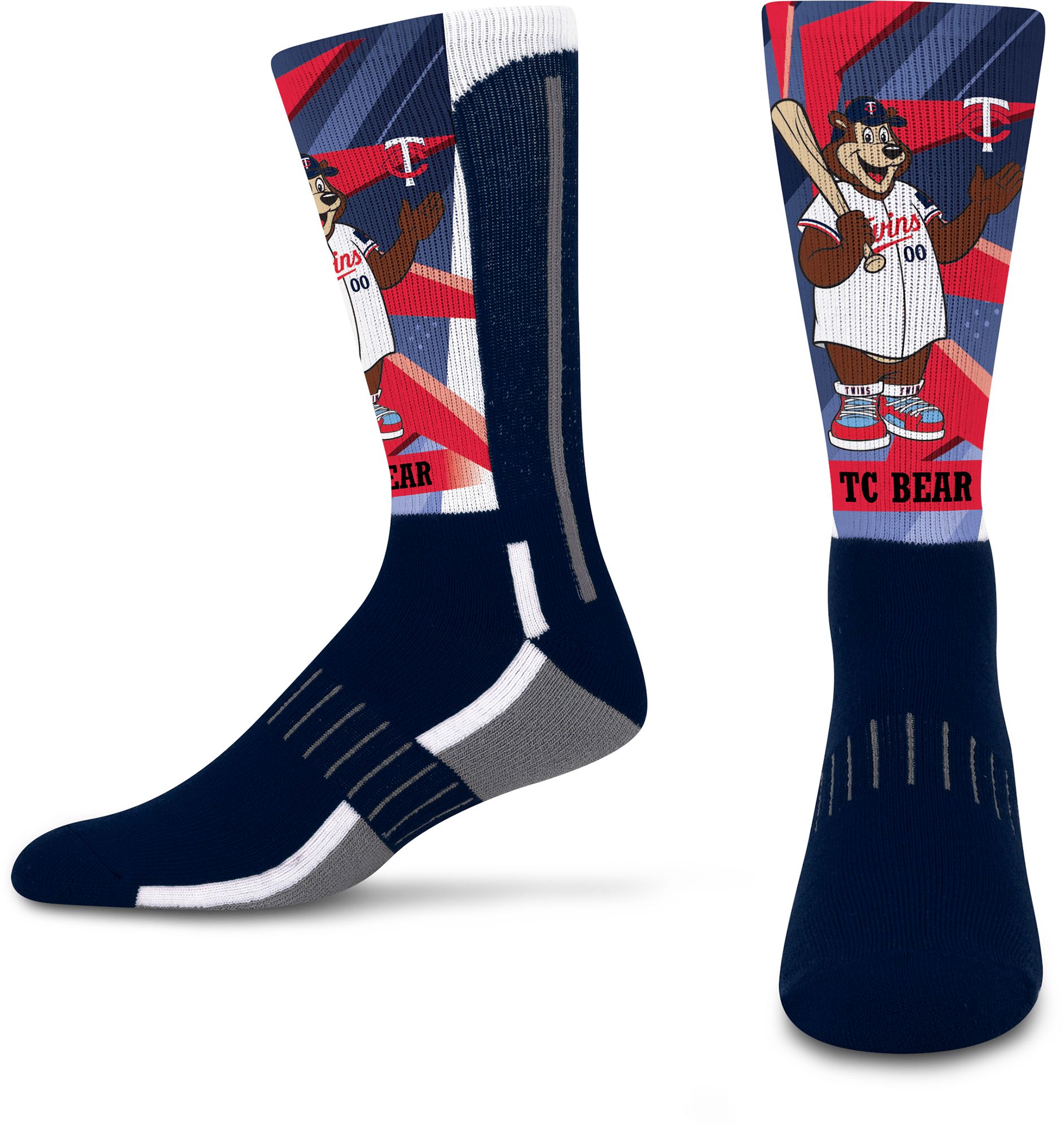 For Bare Feet Youth Minnesota Twins Retro Mascot Socks