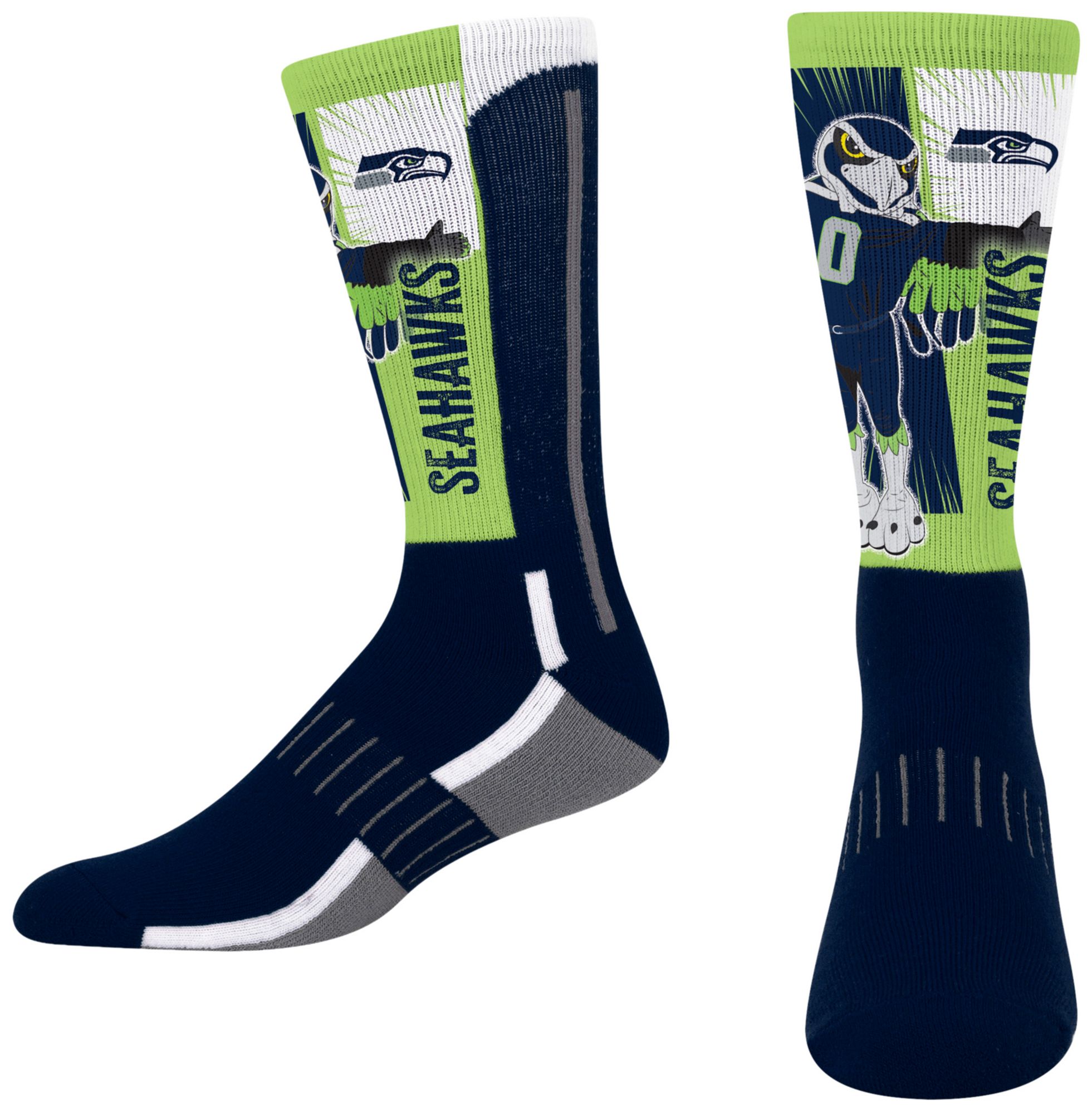 For Bare Feet Youth Seattle Seahawks Mascot Socks