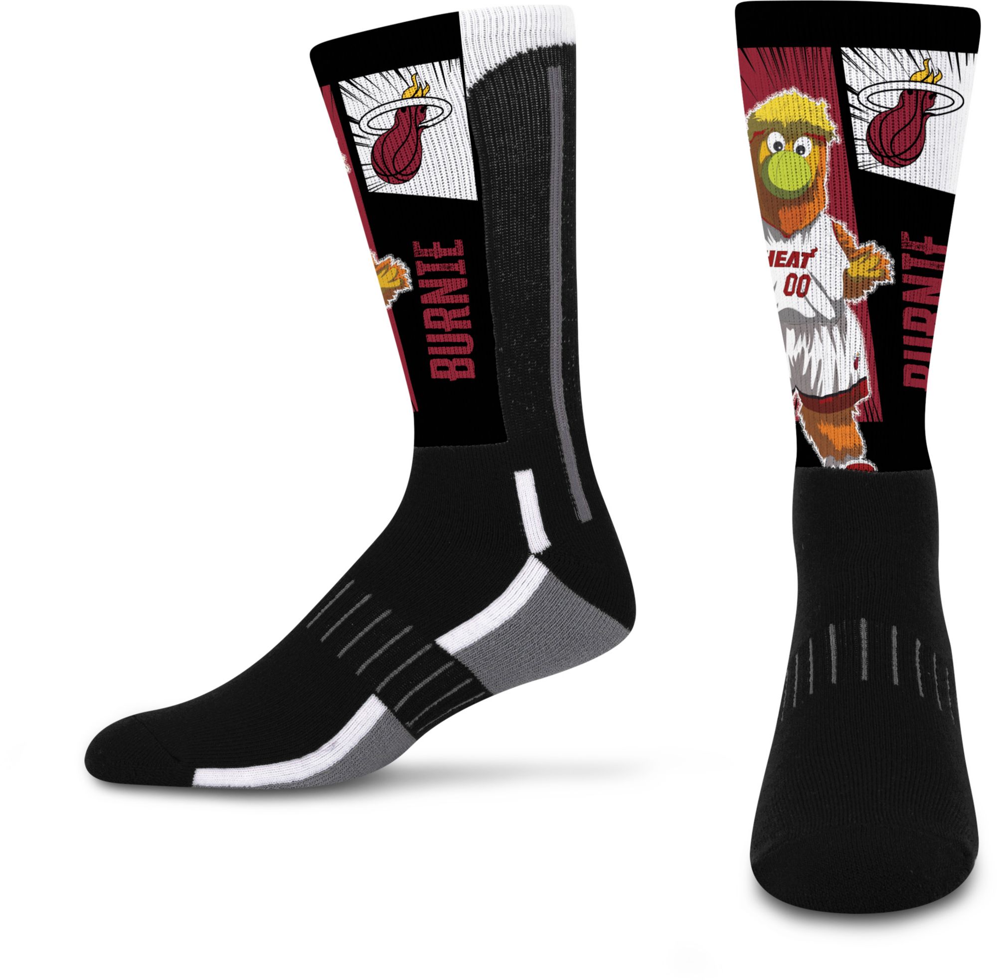For Bare Feet Youth Miami Heat Deuce Mascot Socks