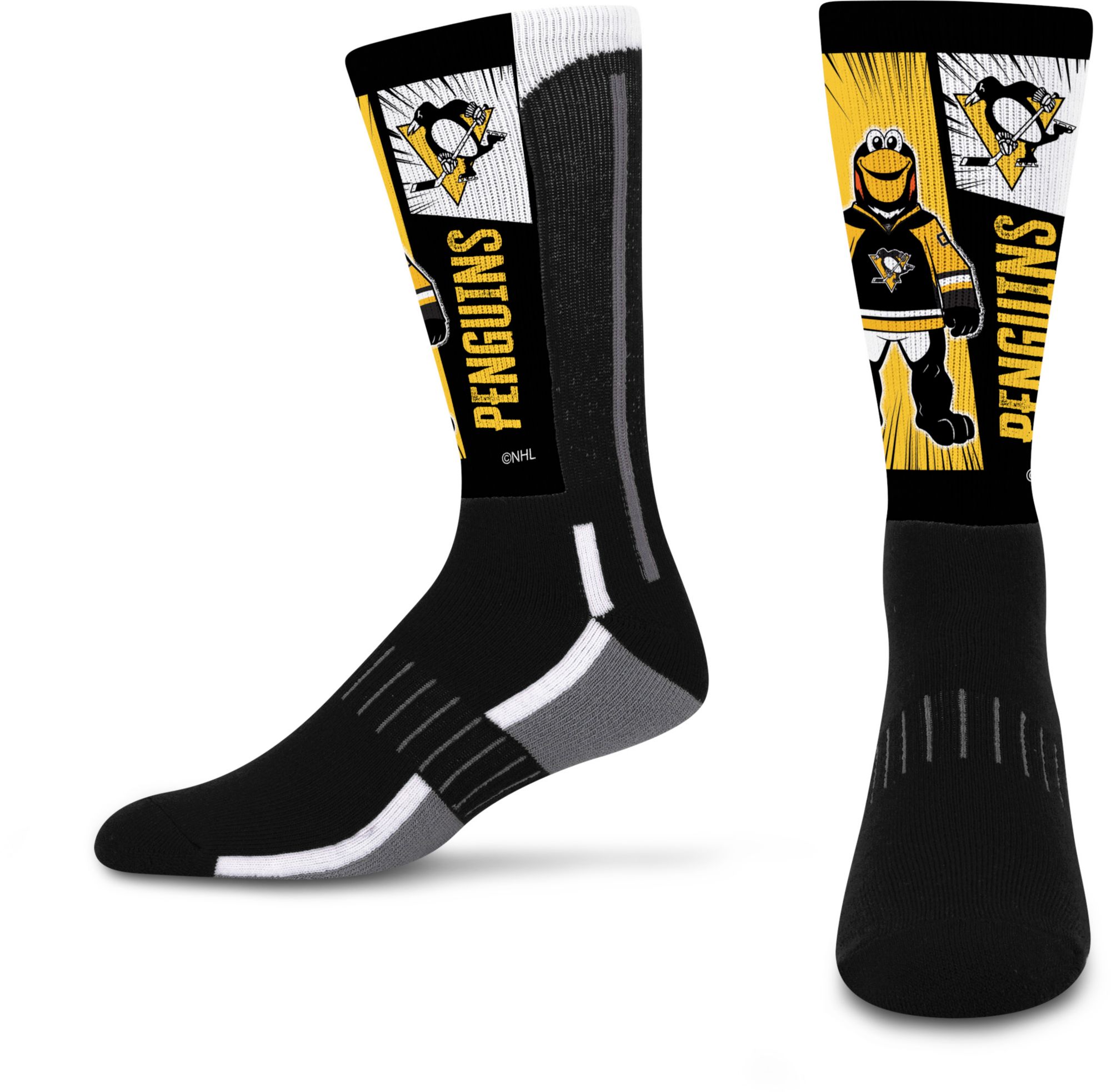 For Bare Feet Youth Pittsburgh Penguins Deuce Mascot Socks