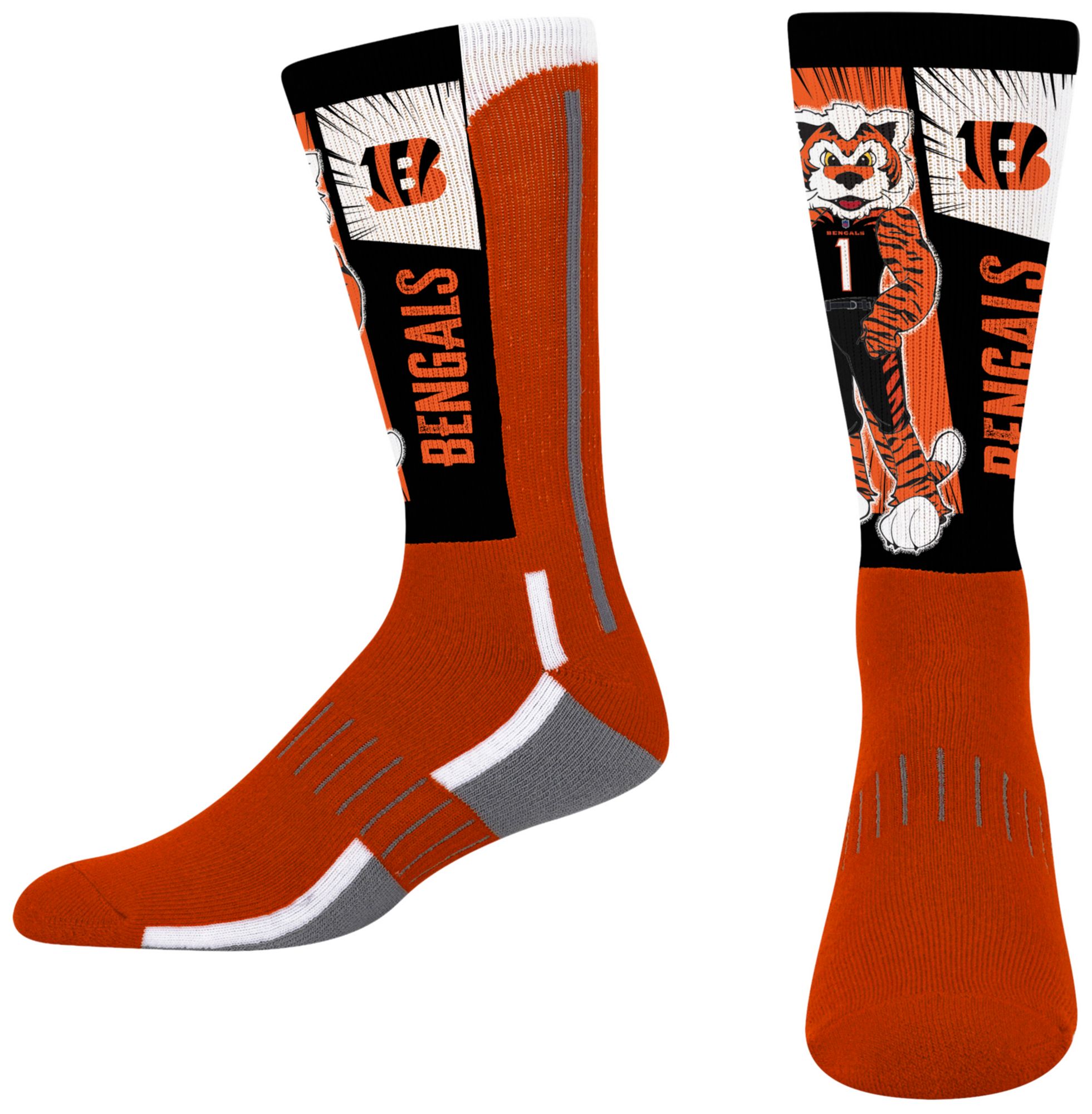 For Bare Feet Youth Cincinnati Bengals Mascot Socks