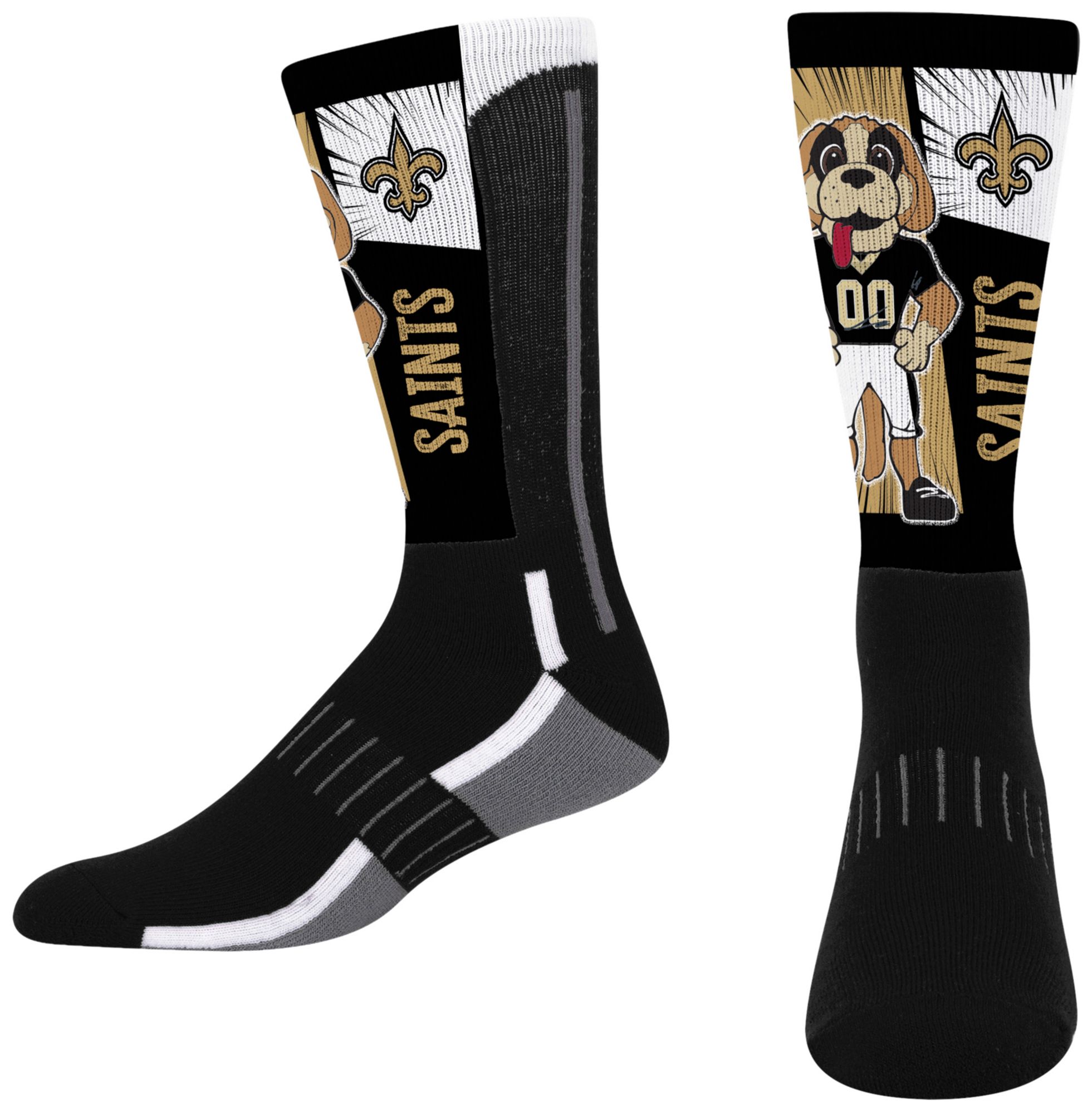 For Bare Feet Youth New Orleans Saints Mascot Socks