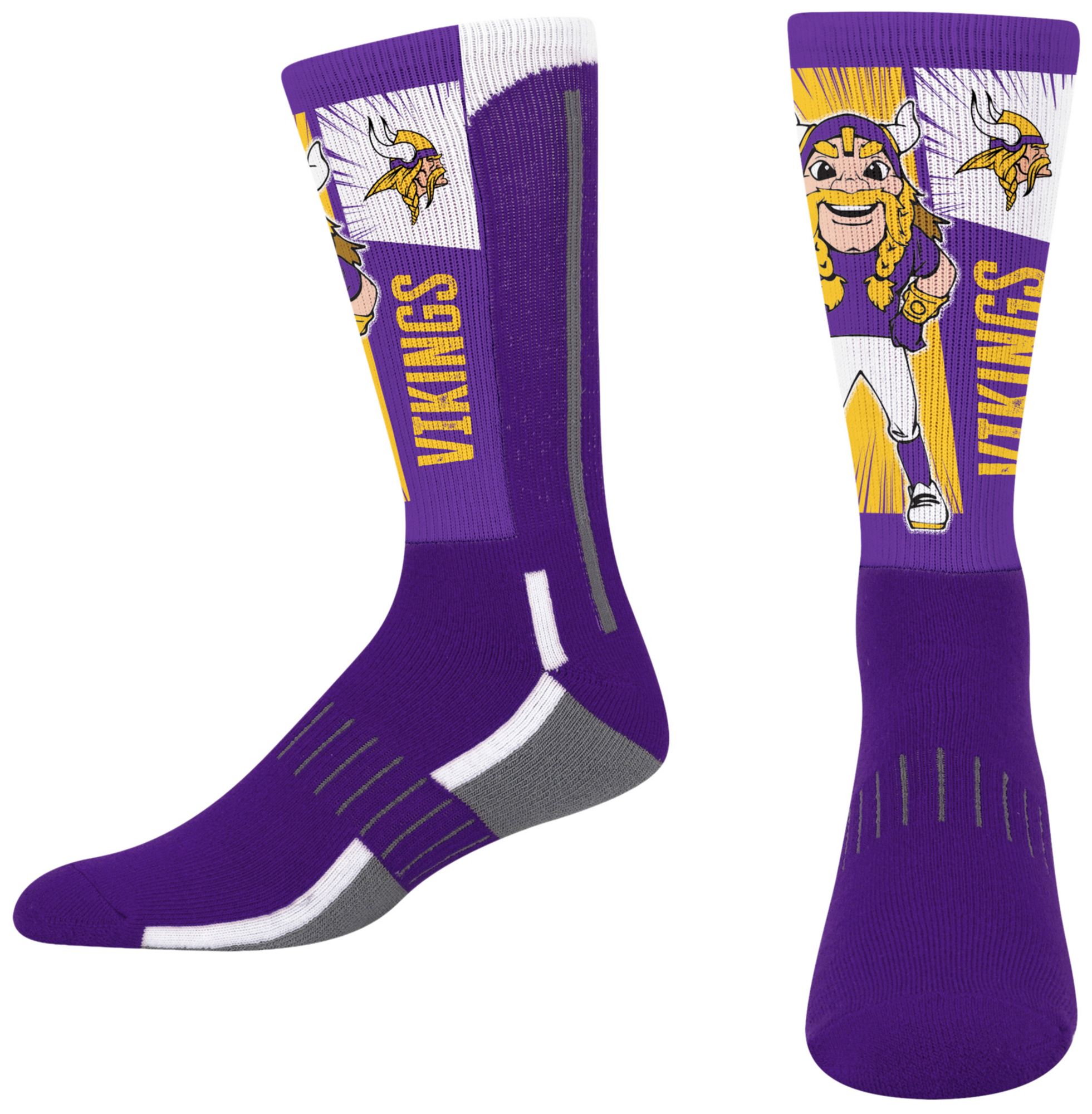 For Bare Feet Youth Minnesota Vikings Mascot Socks