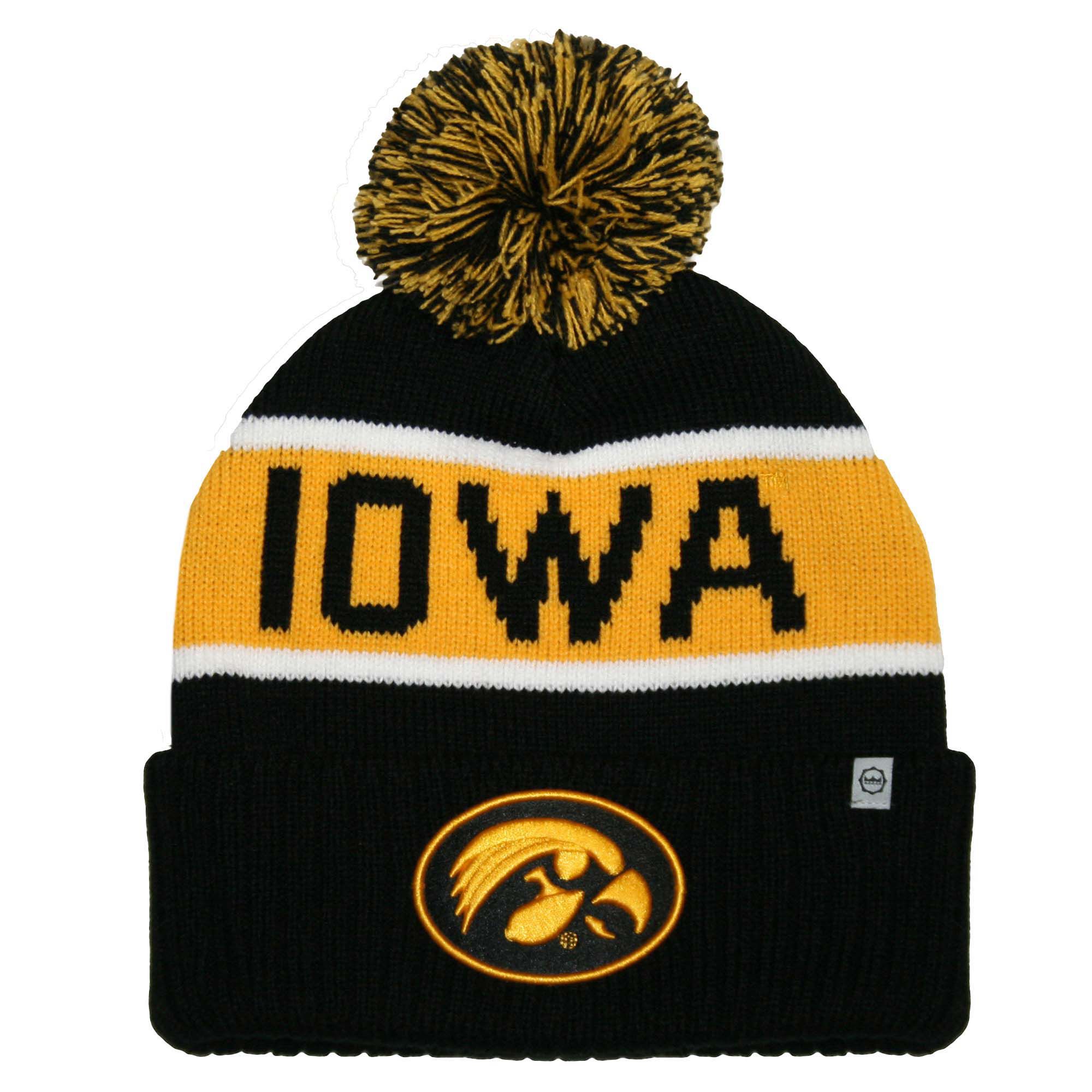Franchise Club Adult Iowa Hawkeyes Black Warrior Knit Hat