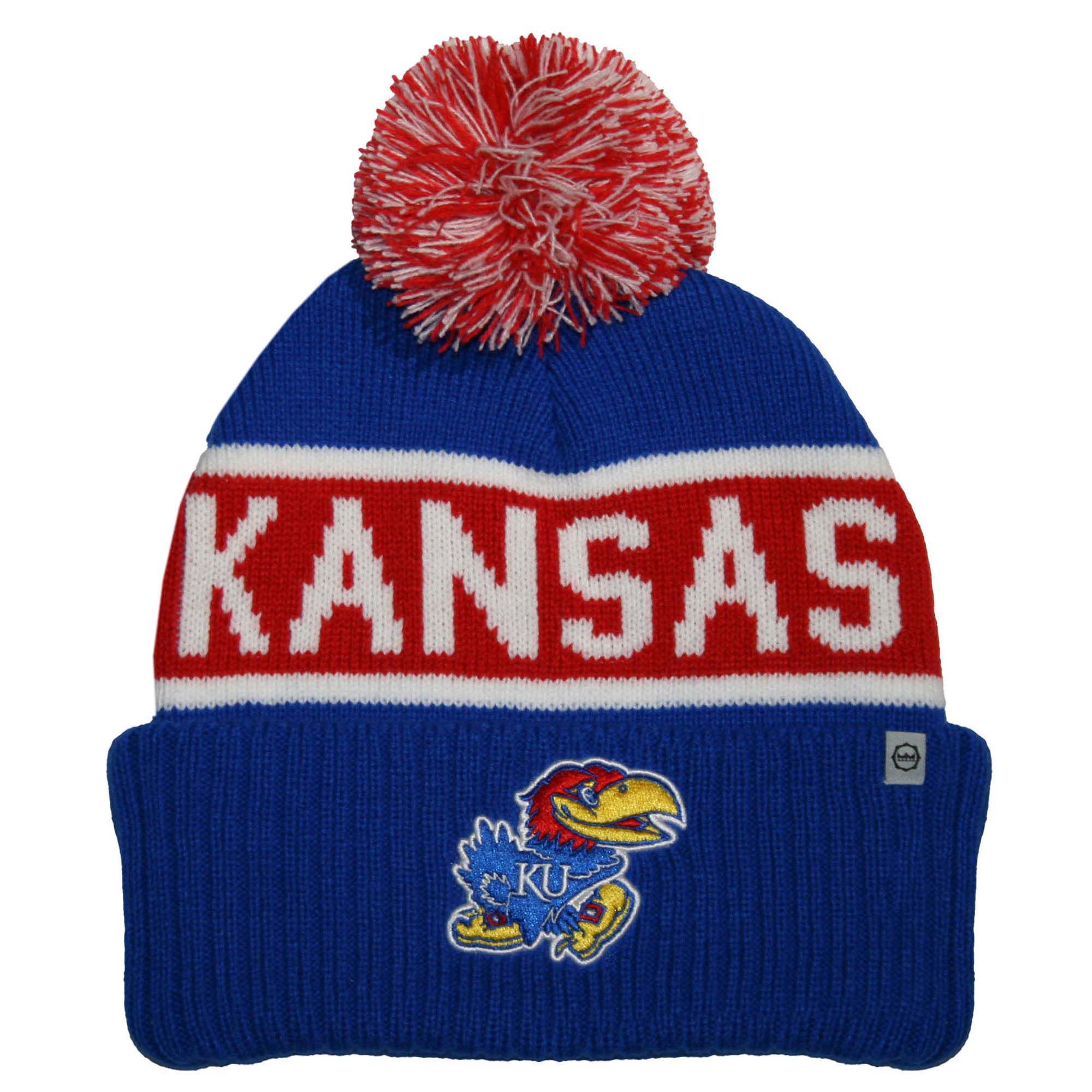 Franchise Club Adult Kansas Jayhawks Royal Warrior Knit Hat