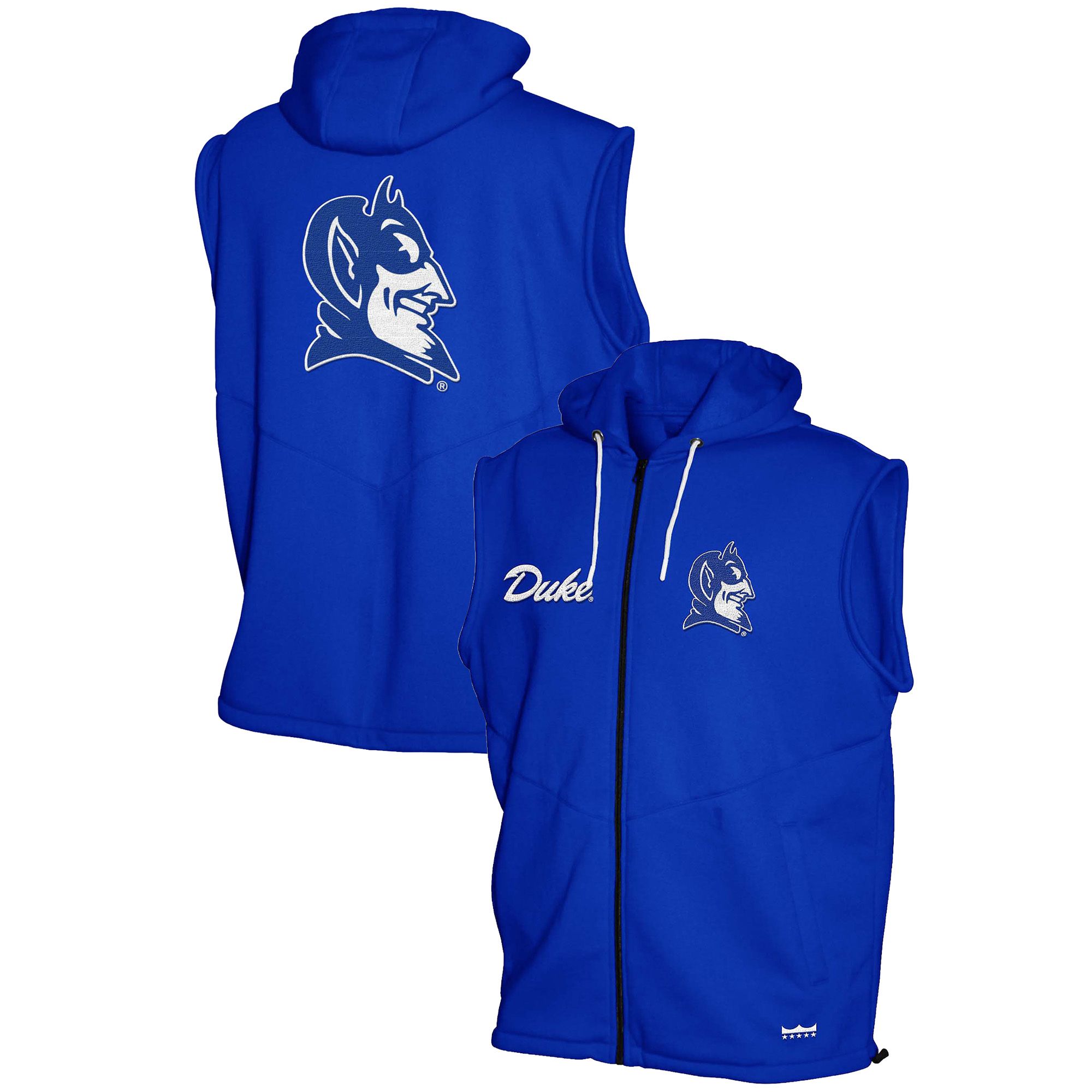 Franchise Club Men's Duke Blue Devils Royal Gym Fleece Vest