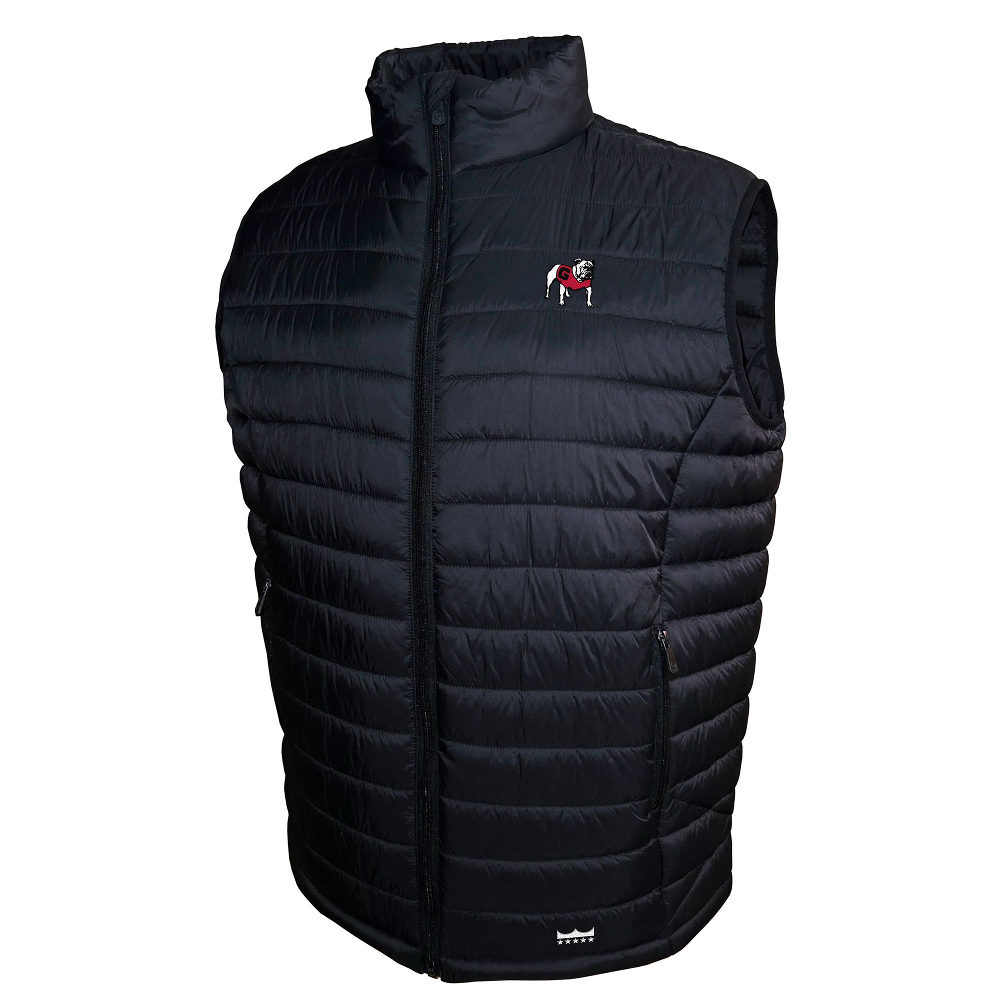 Franchise Club Men's Georgia Bulldogs Black Packable Vest