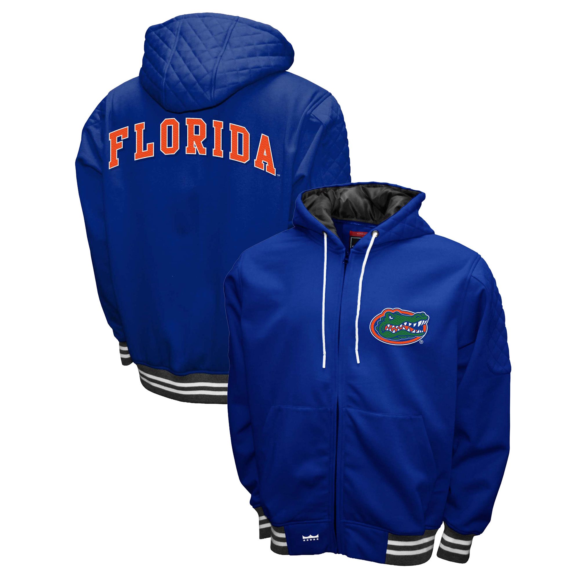 Franchise Club Men's Florida Gators Royal Grind Full-Zip Hoodie