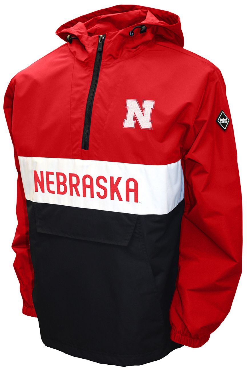 Franchise Club Men's Nebraska Cornhuskers Red Beta Anorak Jacket