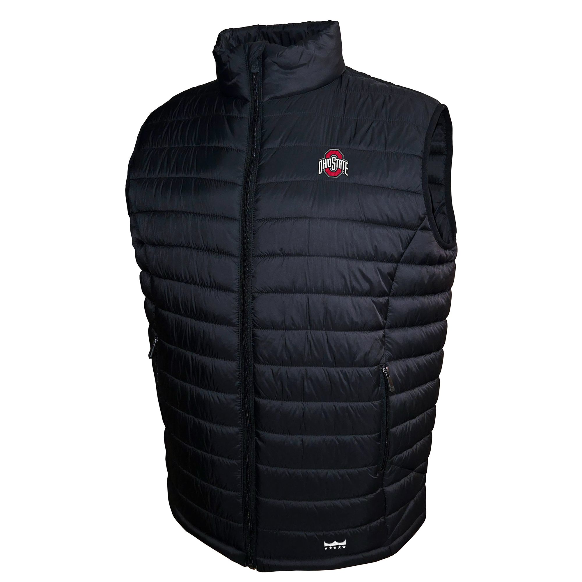 Franchise Club Men's Ohio State Buckeyes Black Packable Vest