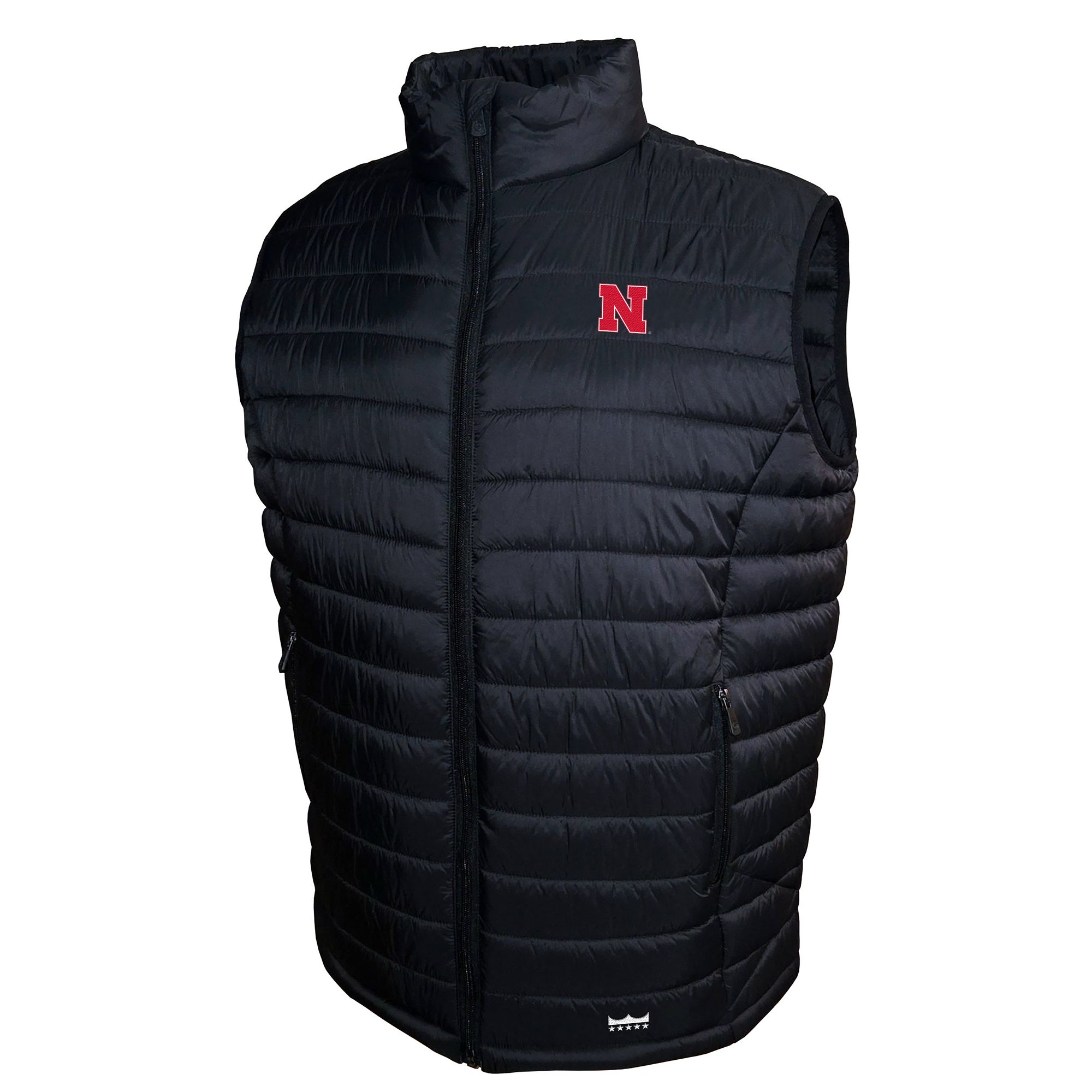 Franchise Club Men's Nebraska Cornhuskers Black Packable Vest