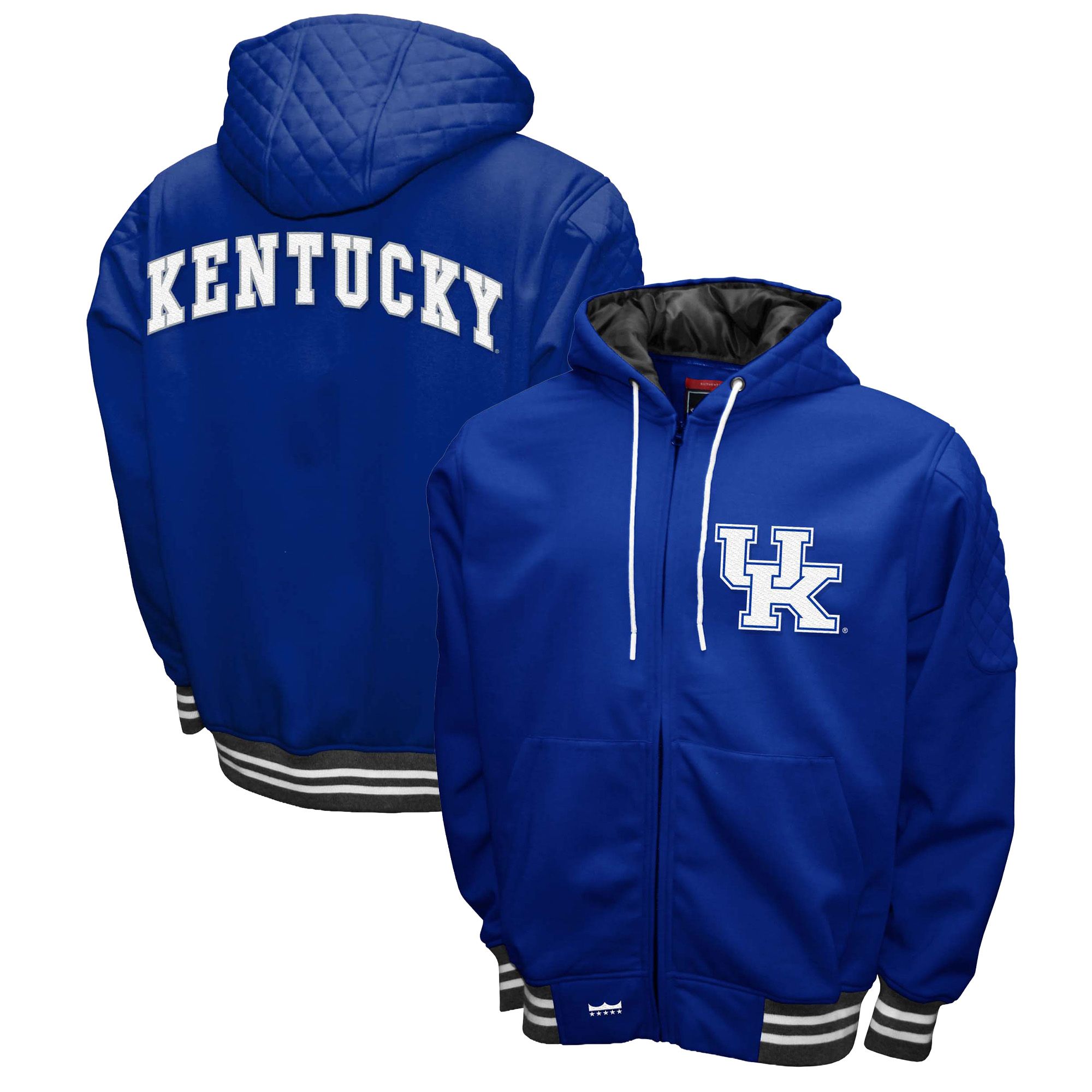 Franchise Club Men's Kentucky Wildcats Royal Grind Full-Zip Hoodie