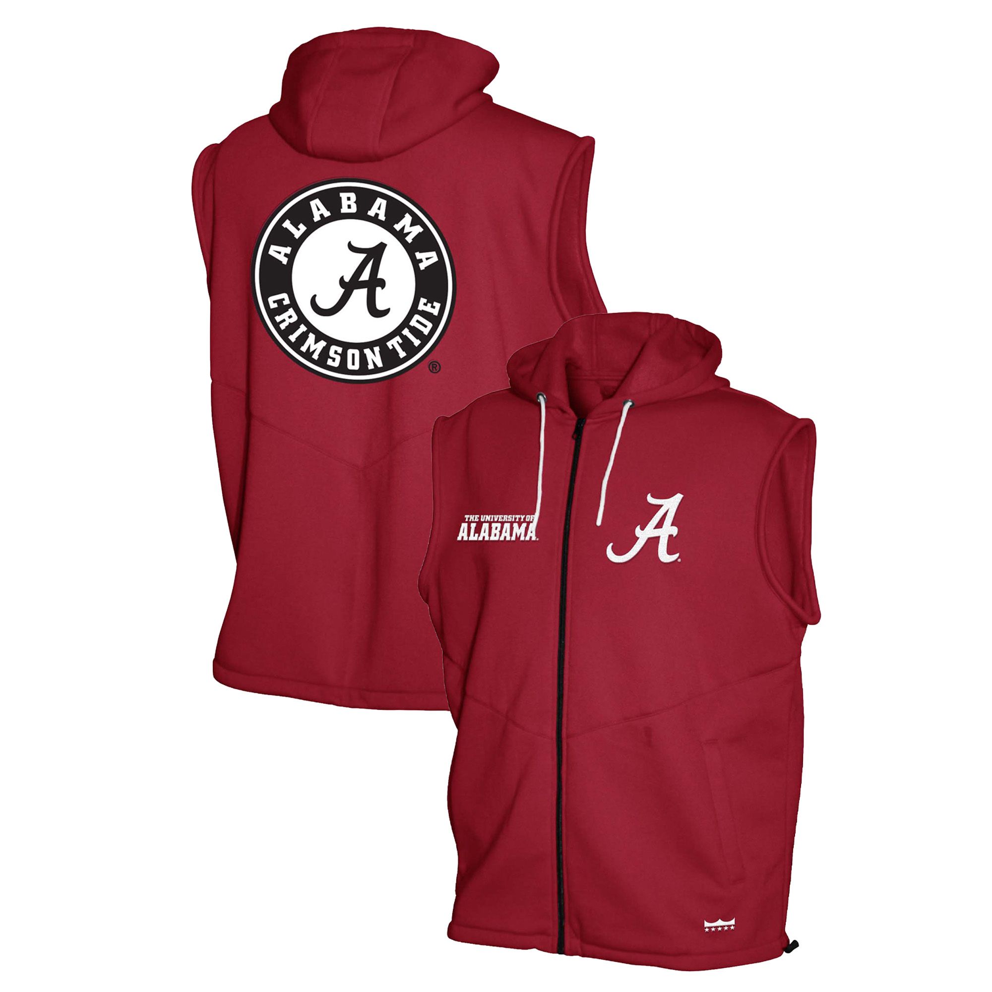 Franchise Club Men's Indiana Hoosiers Crimson Gym Fleece Vest