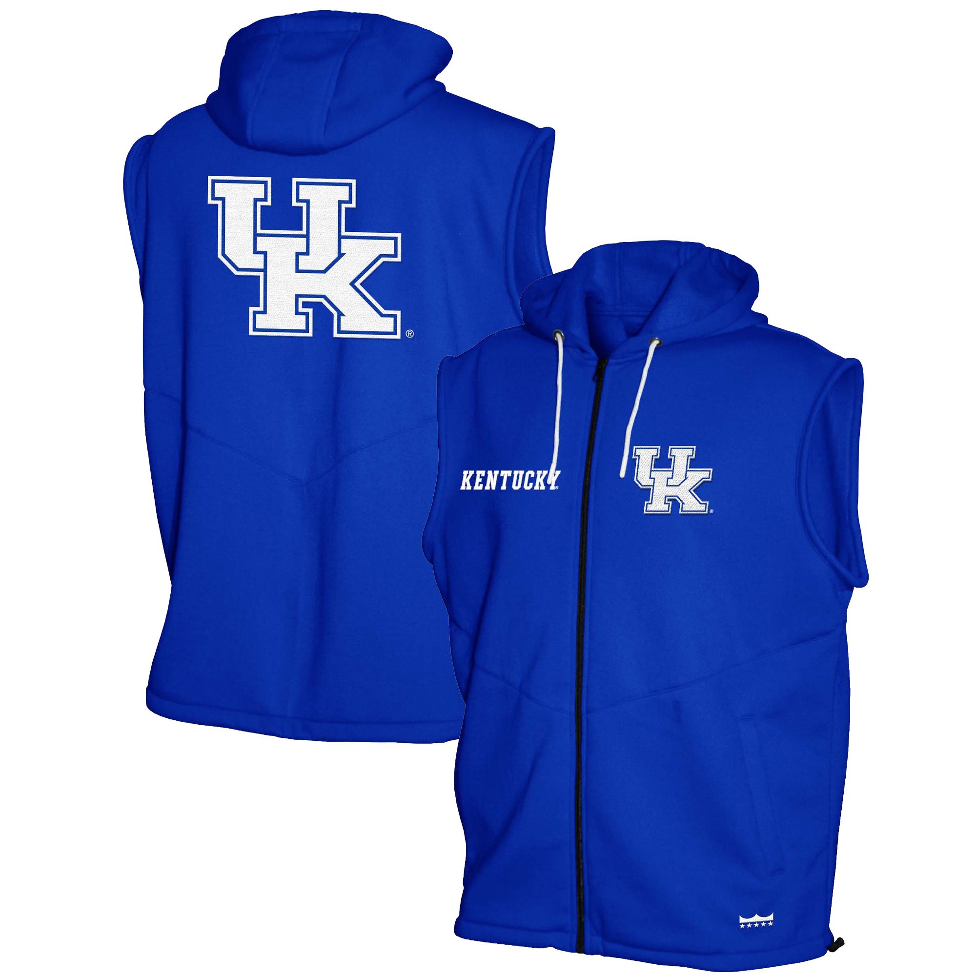 Franchise Club Men's Kentucky Wildcats Royal Gym Fleece Vest