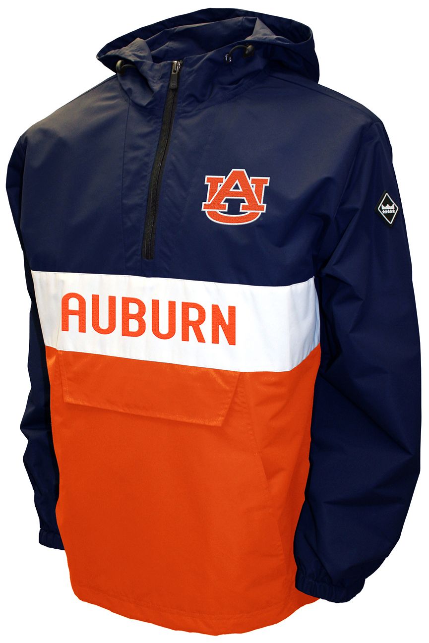 Franchise Club Men's Auburn Tigers Navy Beta Anorak Jacket